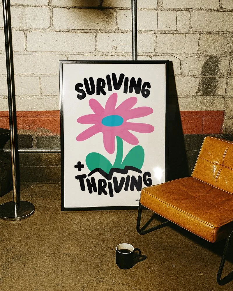 Surviving + Thriving Flower Print – All About Me x SISTALAND Collab (Collection Only)
