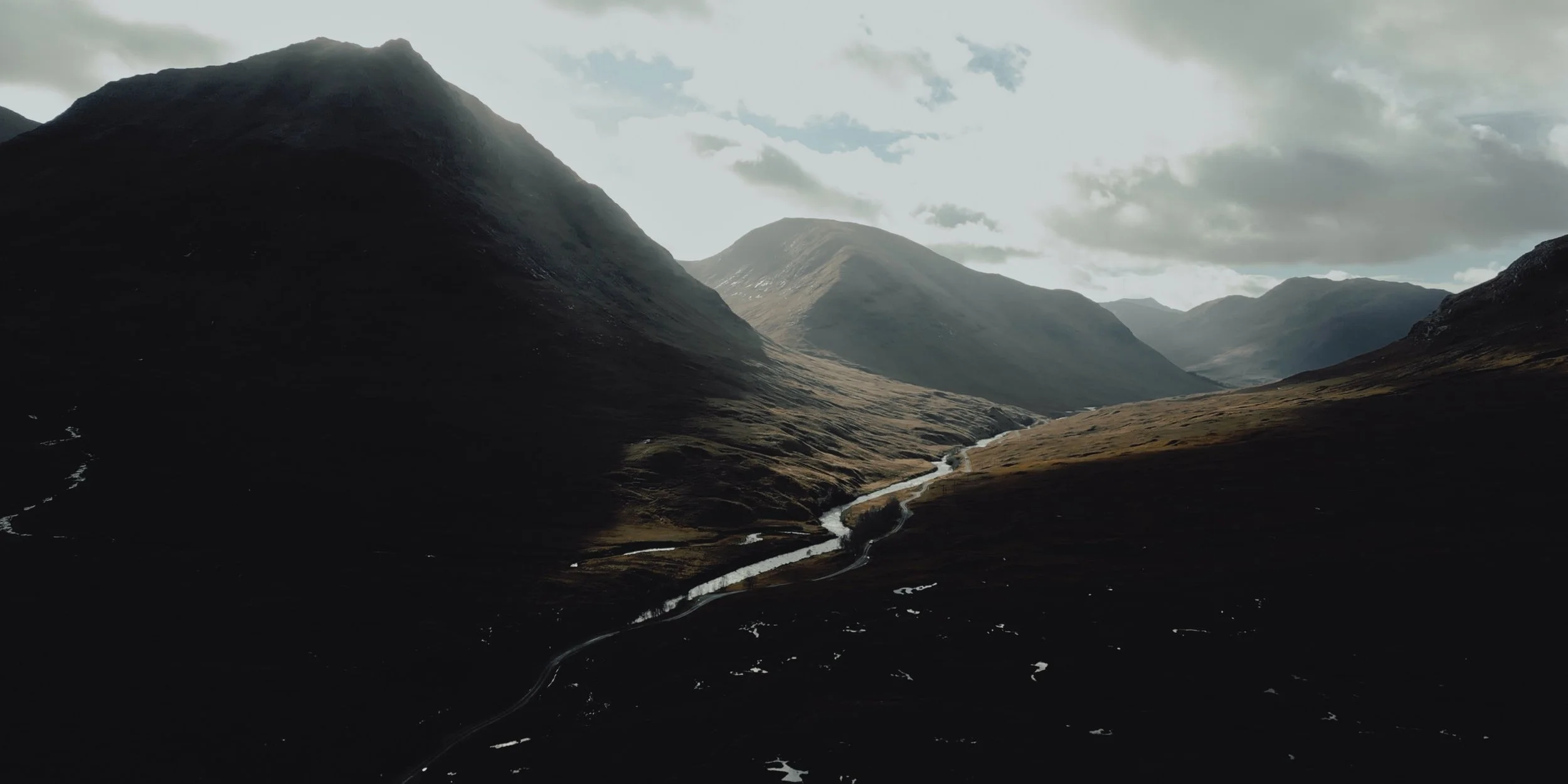 glencoe elopement photography drone photograph 