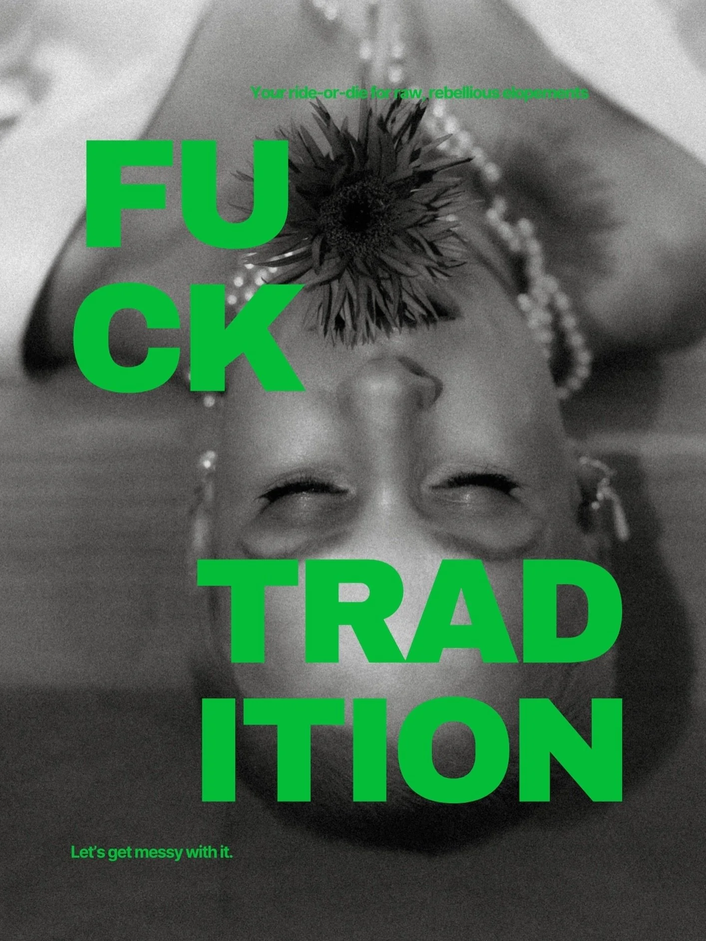 FUCK TRADITION.

Including choosing your elopement team based only on their work.

Yes, the films matter. Of course they do.
But you&rsquo;re also choosing the people you&rsquo;ll spend the whole day with. The ones standing beside you in the quiet mo