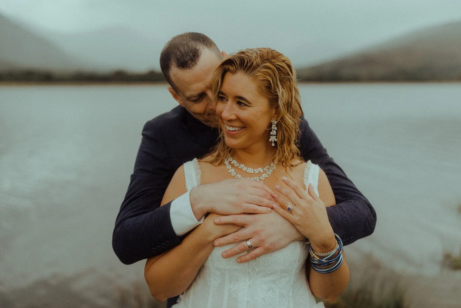 kilchurn elopement photo bride and groom portrait
