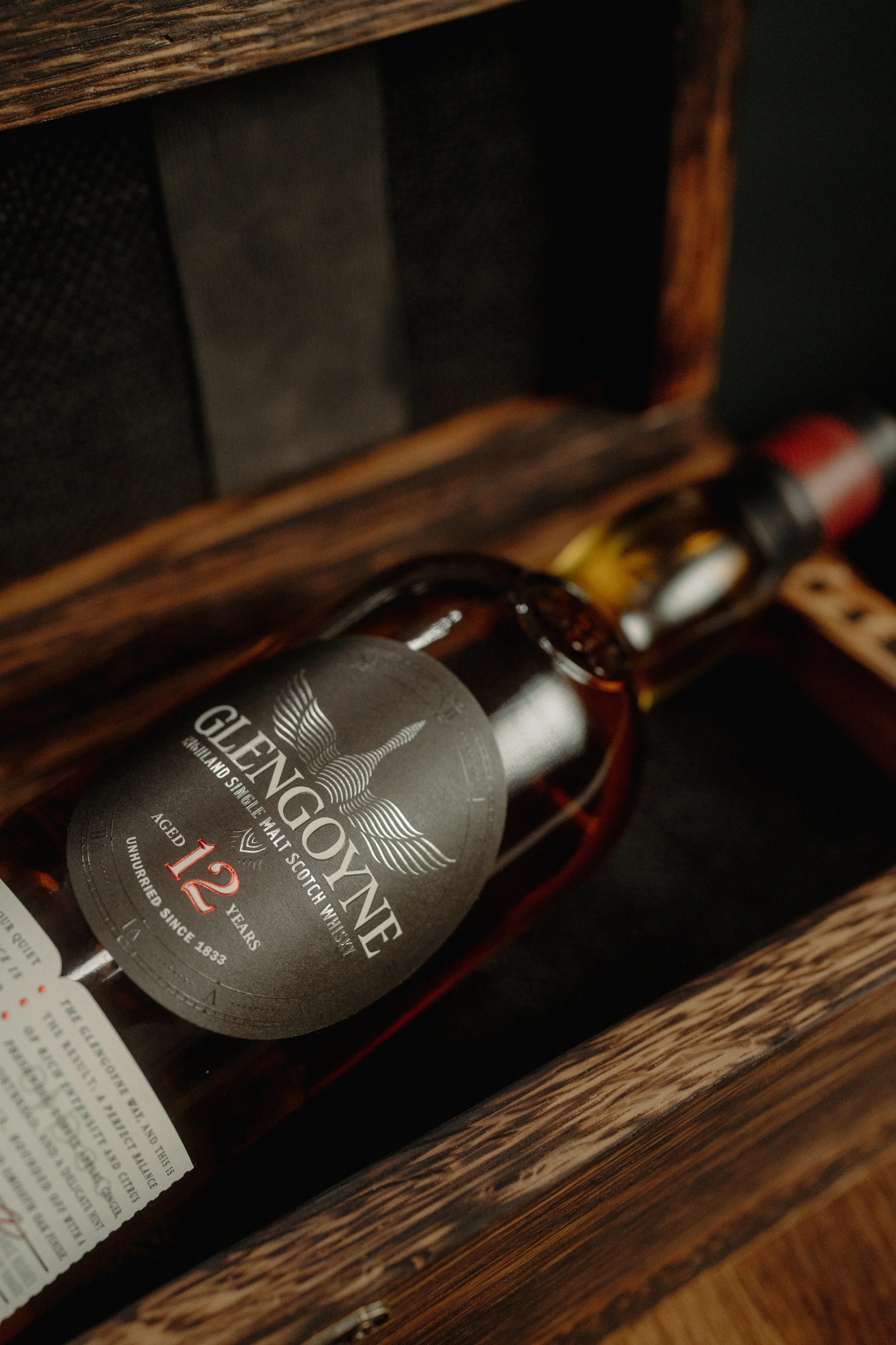 scottish elopement photography gift glengoyne whisky 12 year old bottle