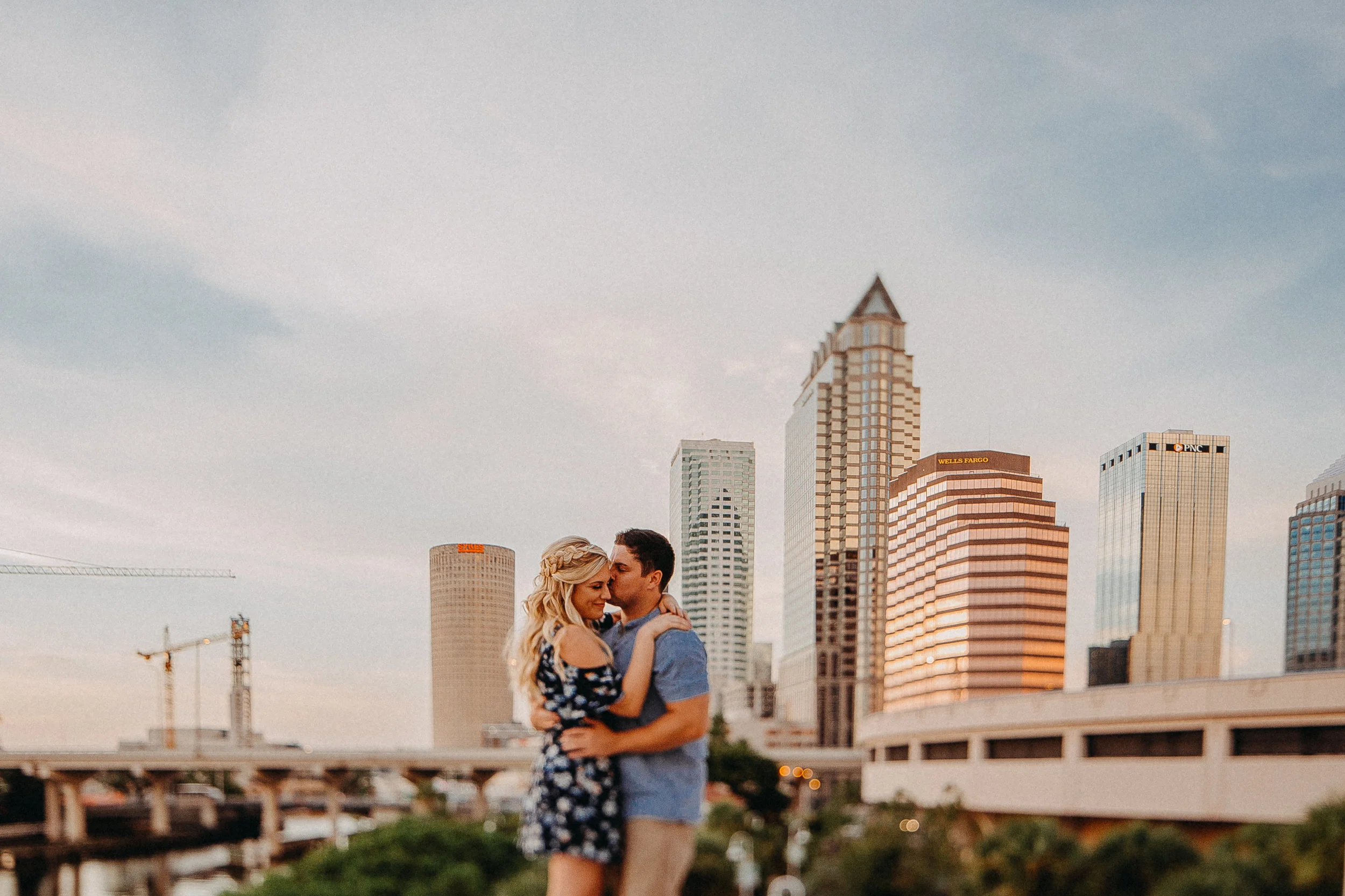 Sarah + Jimmy's Downtown Tampa Engagement
