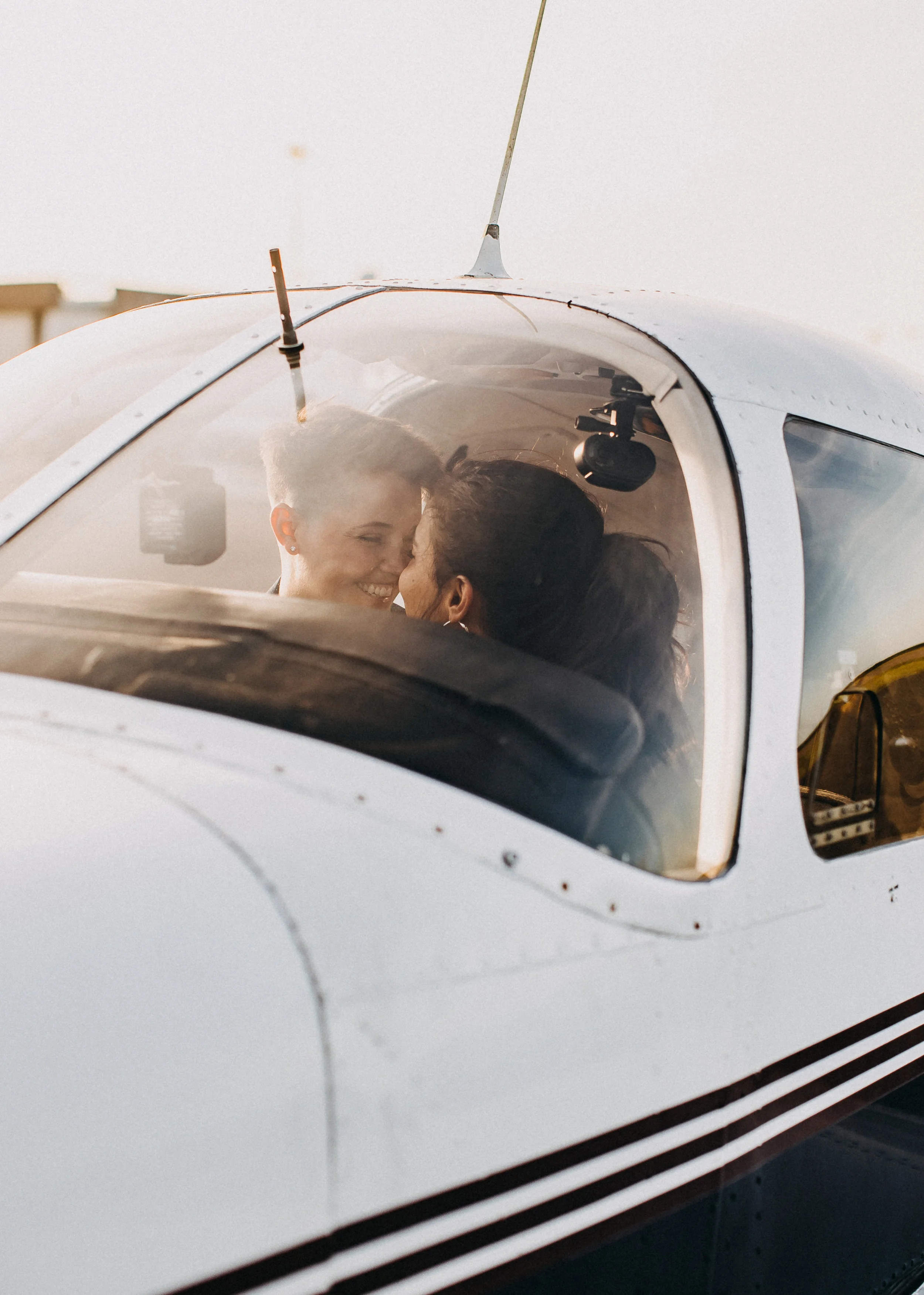 Stephanie + Sheyla's Airplane Proposal