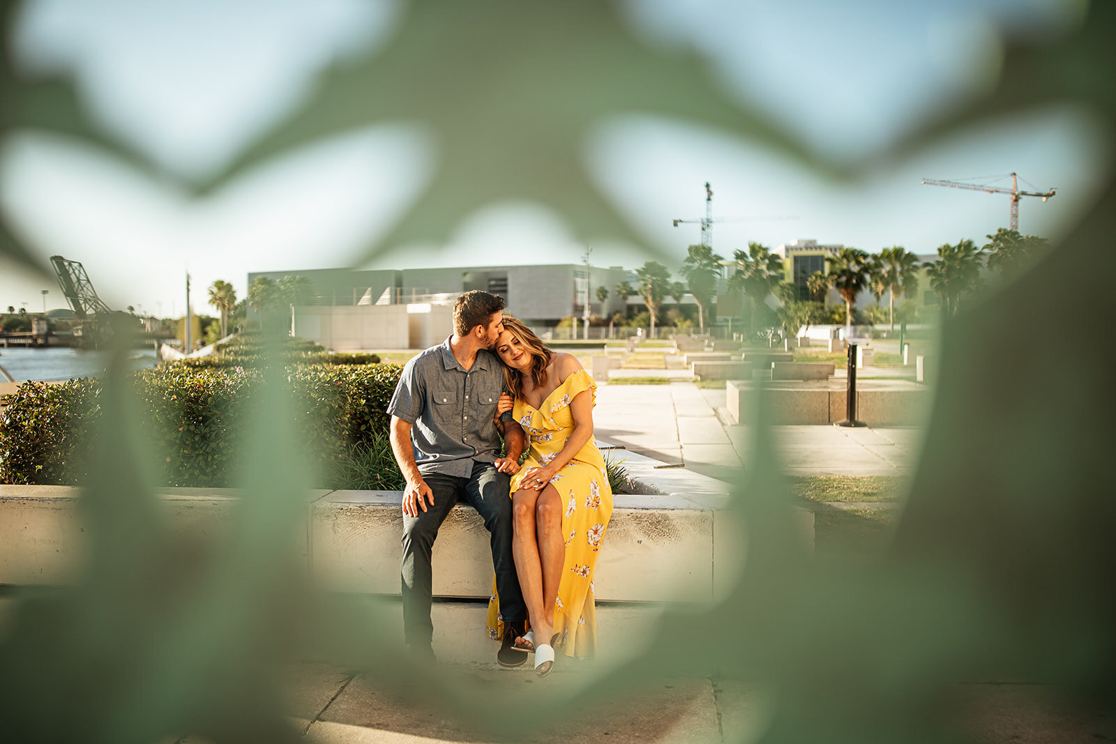Tampa Wedding Photographer Engagement Session Downtown Tampa Riverwalk