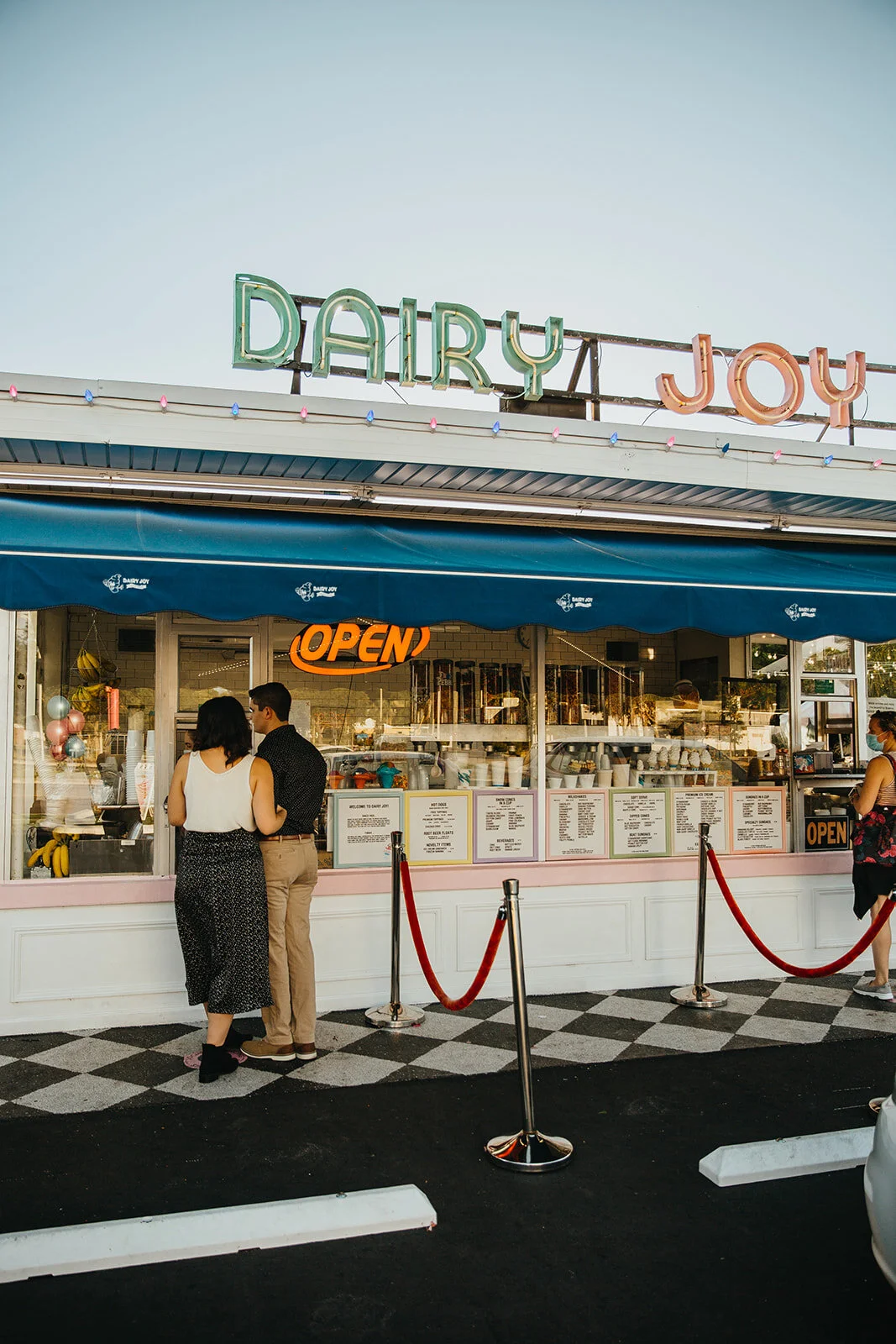 Tampa Engagement Session Tampa Wedding Photographer Ice Cream Shop Engagement Session Rad Red Creative