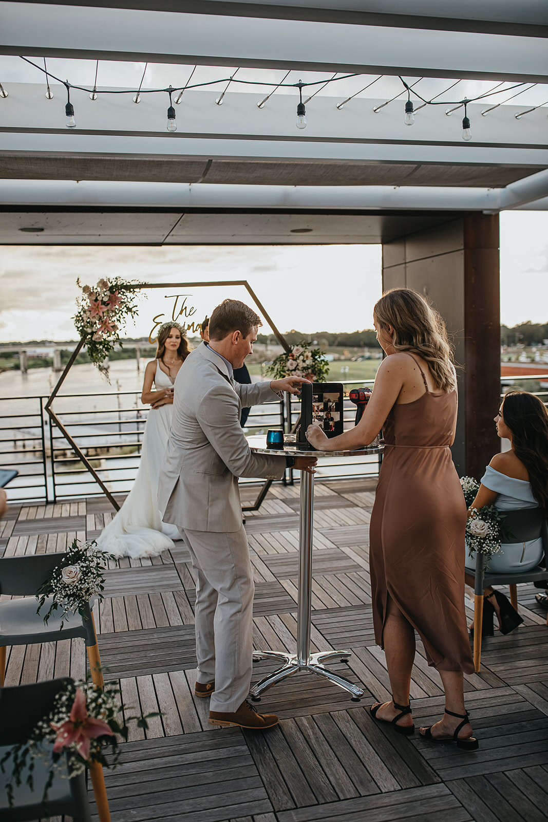 Tampa Wedding Photographer Rad Red Creative Rooftop 220 Armature Works Wedding