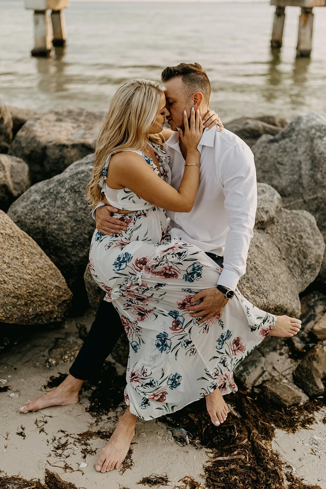 Rad Red Creative Tampa Wedding Photographer Fort Desoto Engagement Session