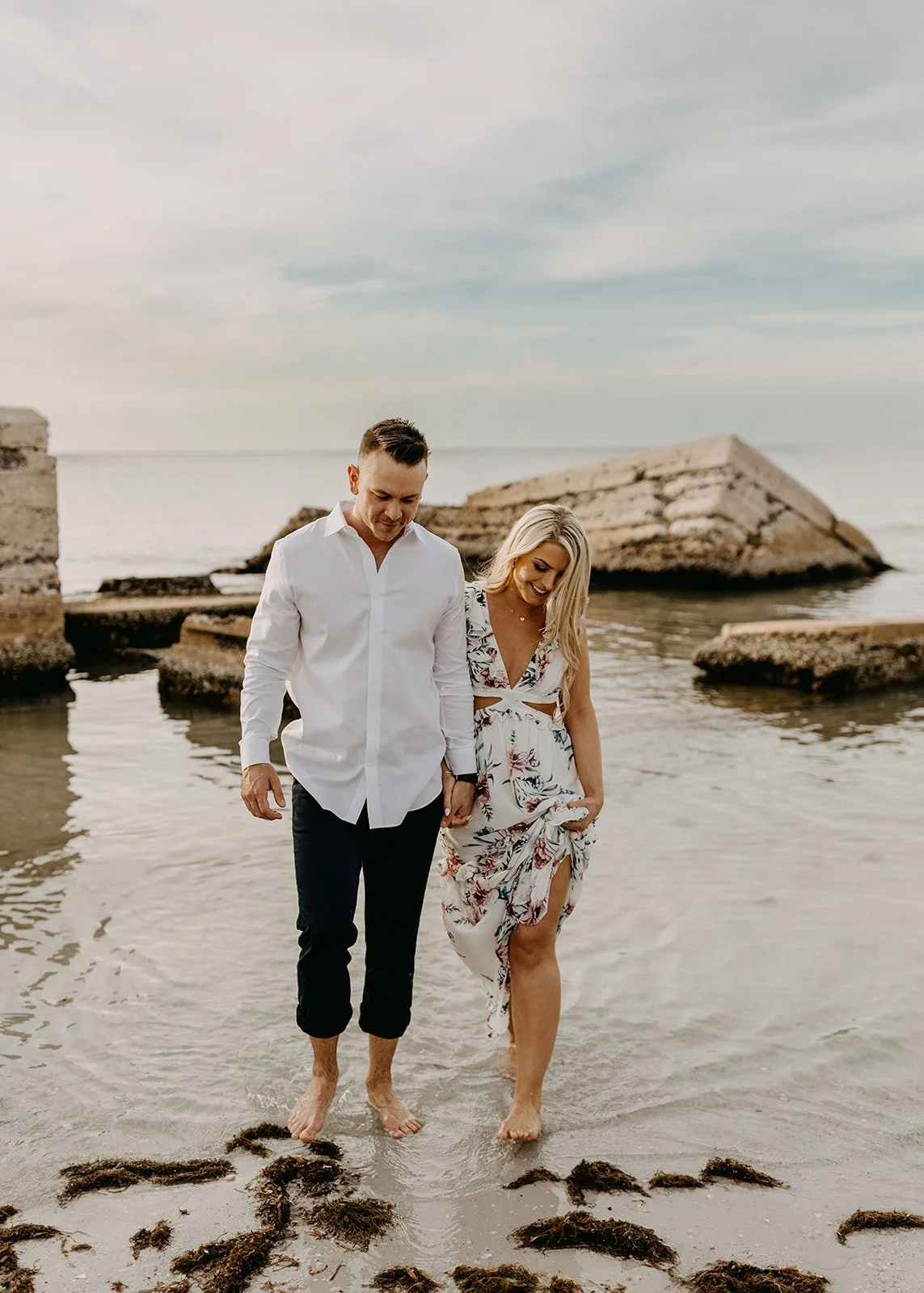 Krystal + Sean's Fort Desoto Engagement Session