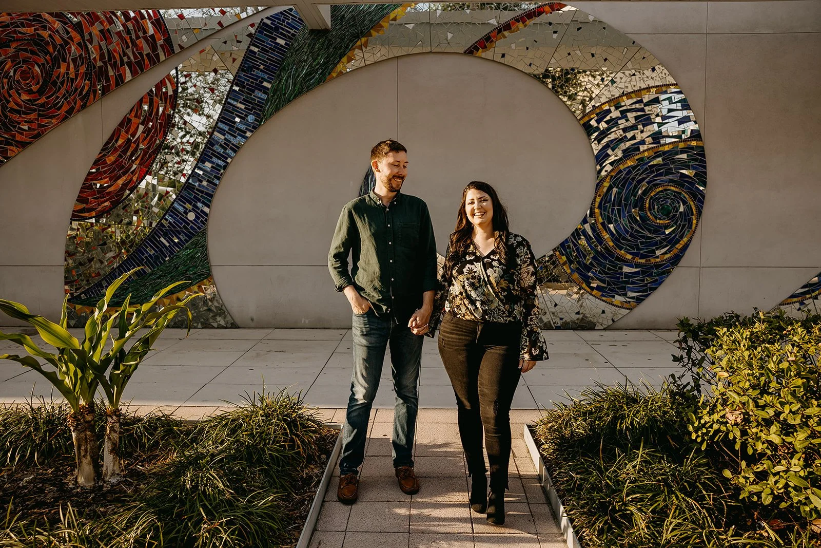 Rad Red Creative Tampa Downtown Riverwalk Engagement Session Photos
