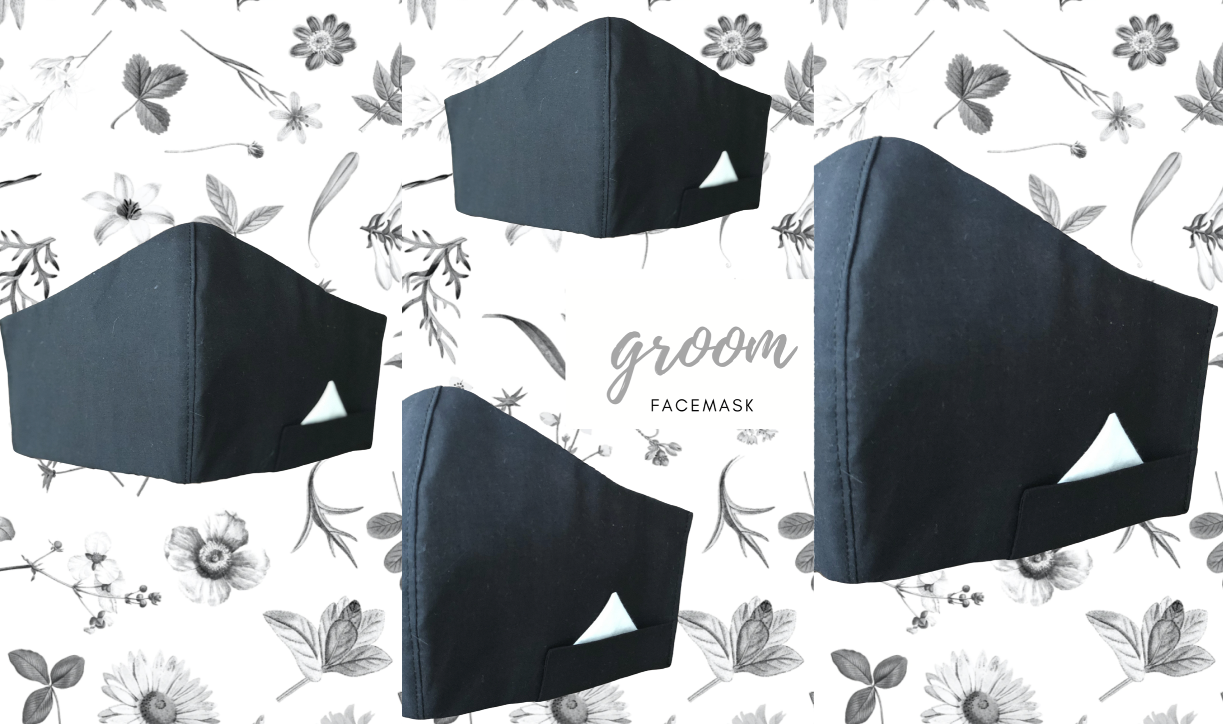 Dressy Groom Mask - Photo from MaisonDeCarine.com