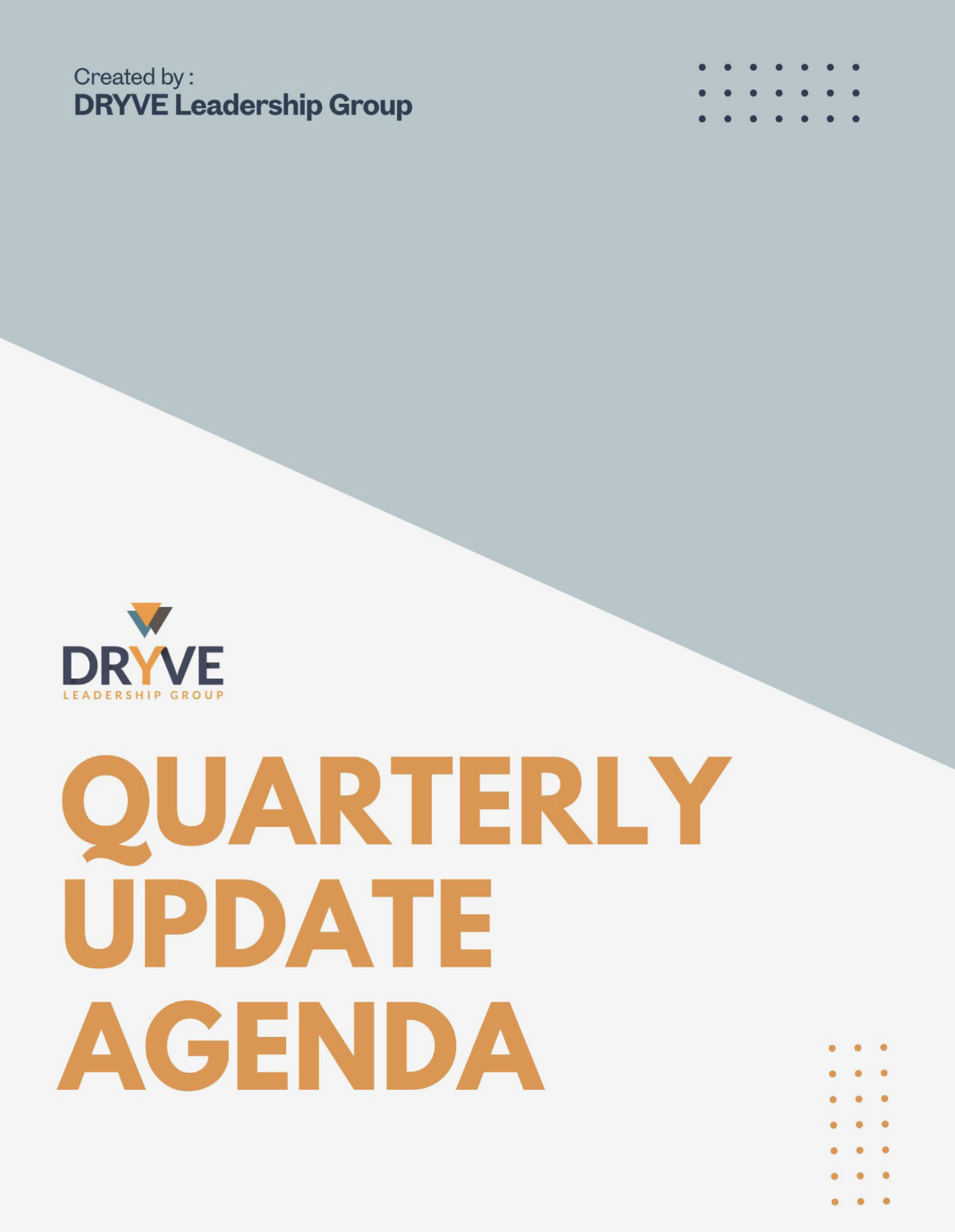 Quarterly Update Agenda