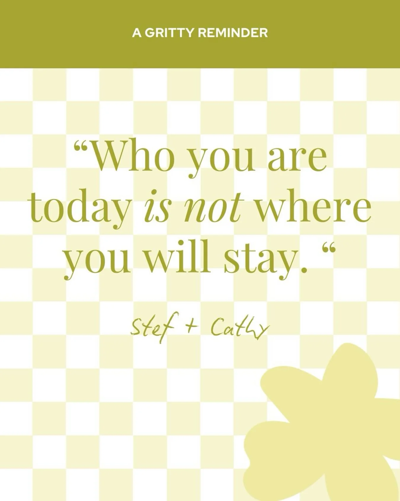 A gritty reminder from us to you: the version of yourself you see today isn&rsquo;t your final draft.

Change is possible. Growth is happening. And you are never alone in the process. 🌱

✨ Want a little extra support? Download our free guide &ldquo;