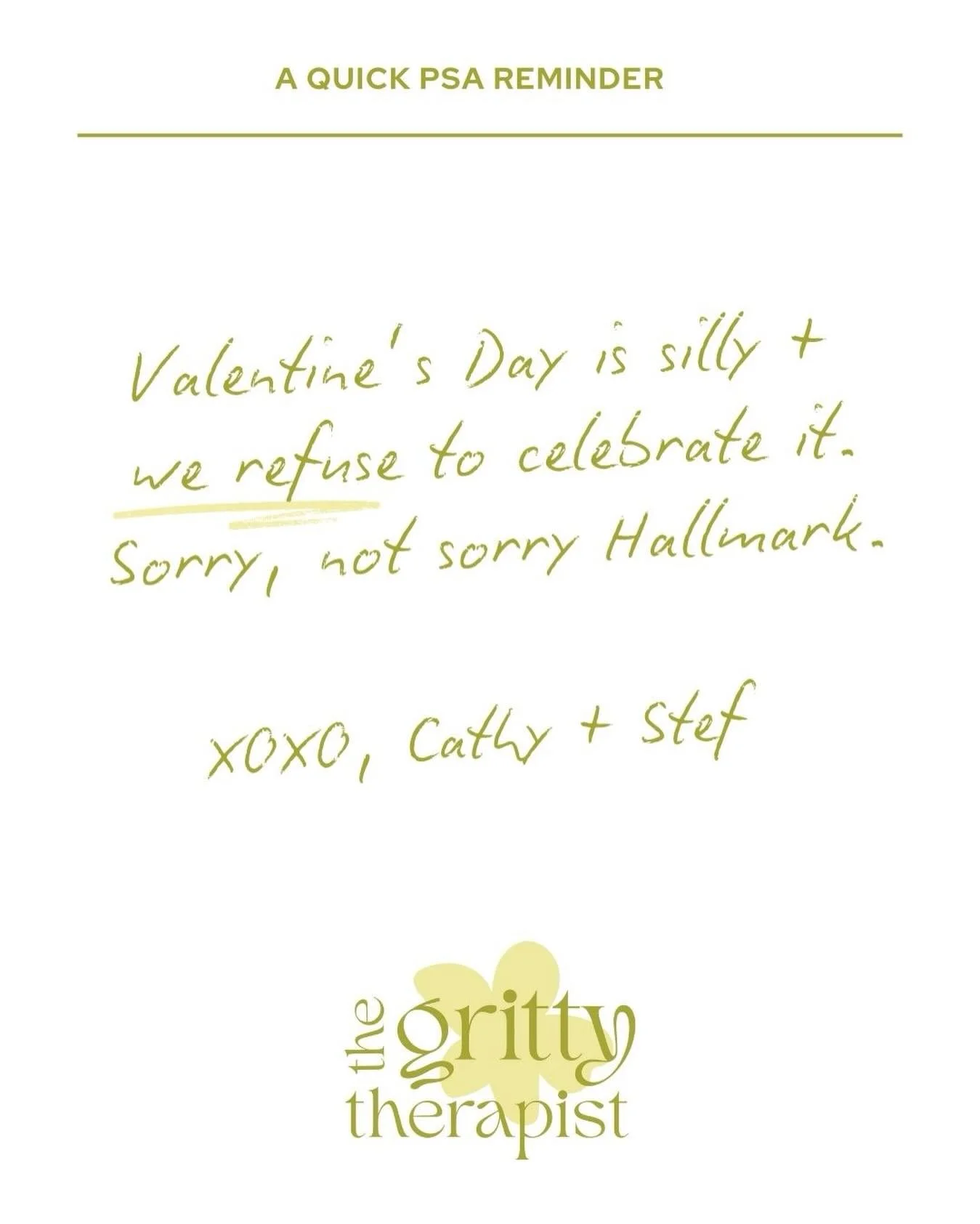 We said what we said.🫣

We don&rsquo;t need a holiday to practice connection, presence, or care.

💚Real connection happens in ordinary moments -
in showing up, staying curious, and choosing to be human with one another.

That&rsquo;s the kind of lo