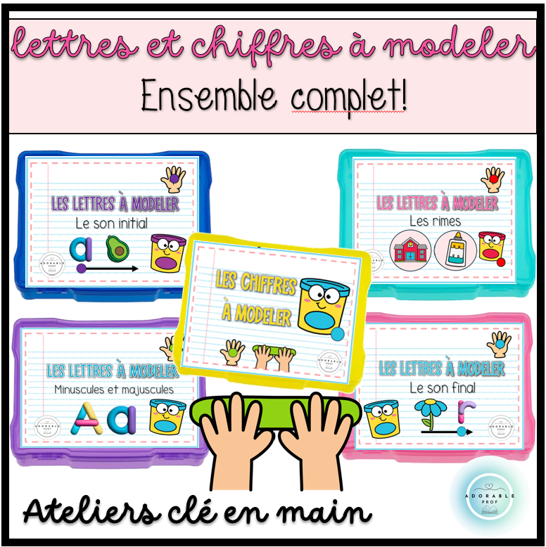 Ensemble - Les chiffres et les lettres à modeler