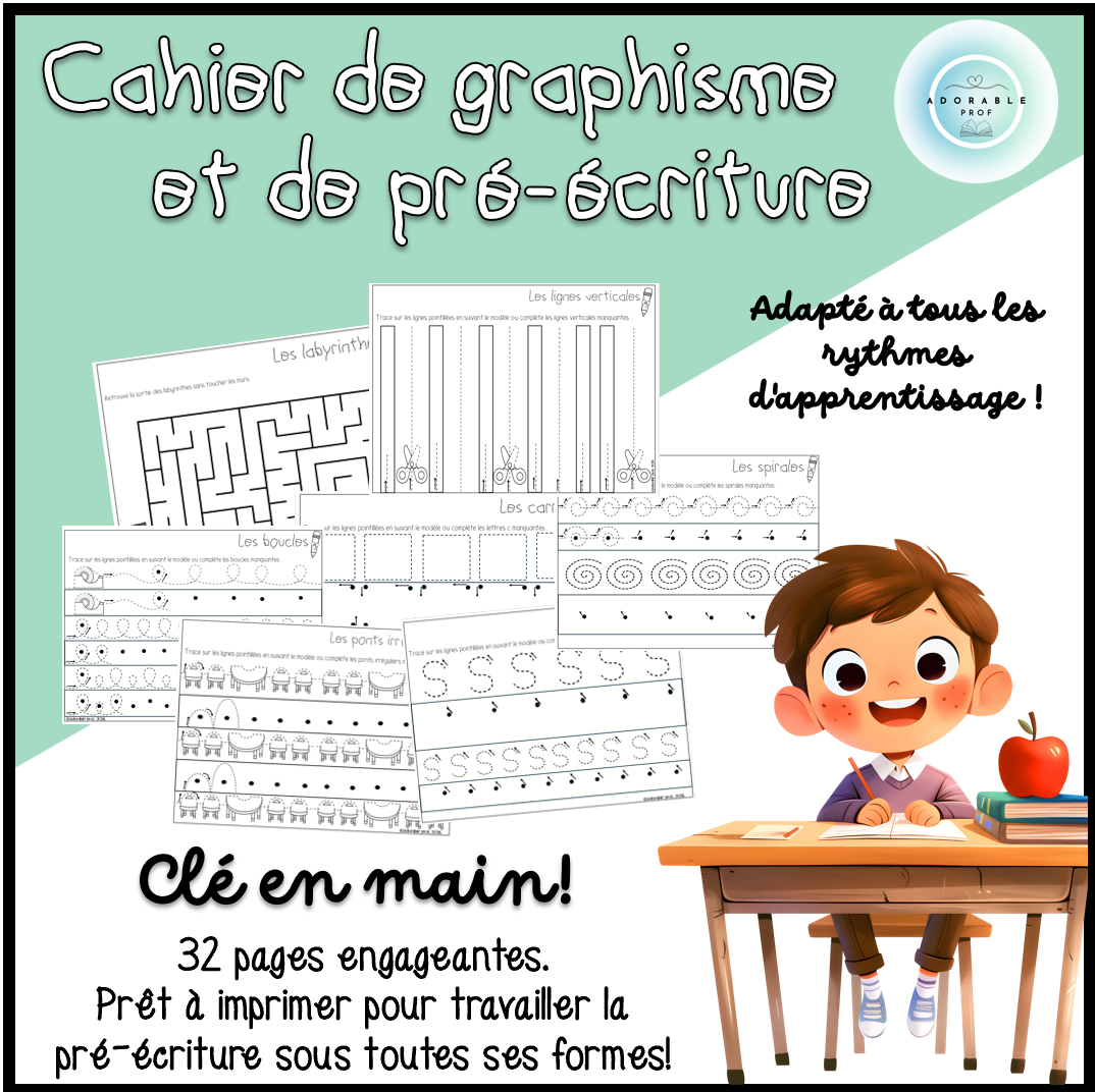 Mon cahier de graphisme et de pré-écriture