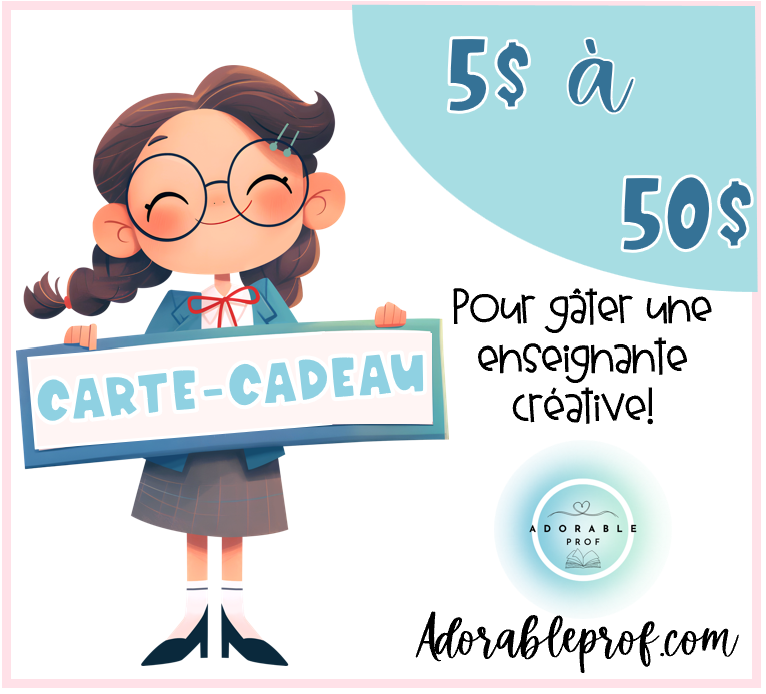 🎁 Carte-cadeau 5$ à 50$ 🎁