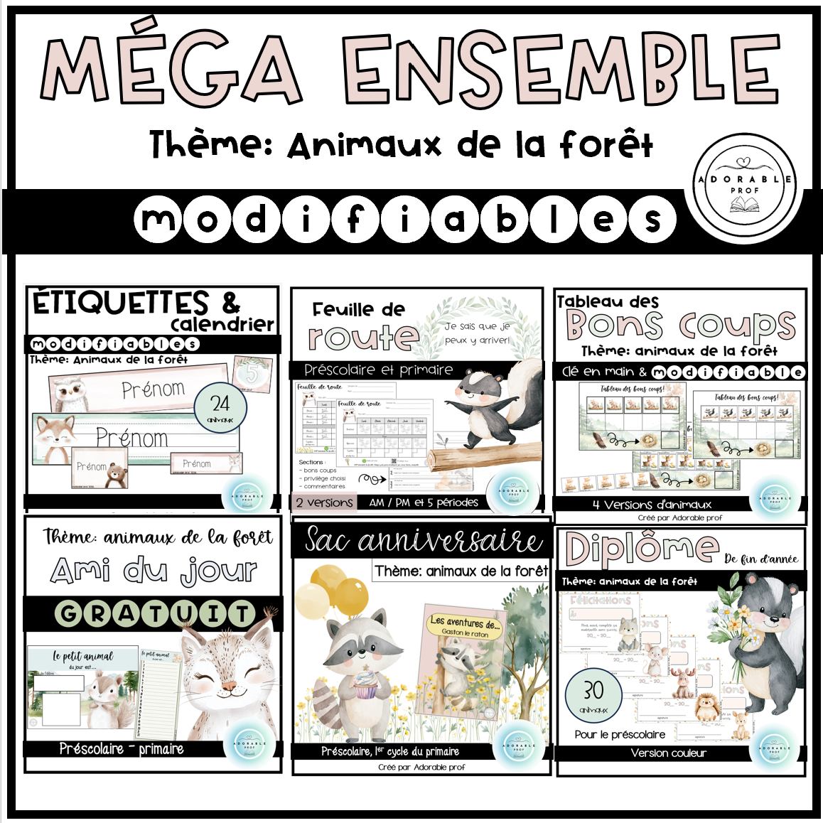 MÉGA ENSEMBLE- Les animaux de la forêt