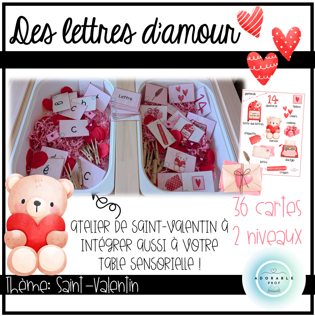 Des lettres d'amour- atelier de phonologie