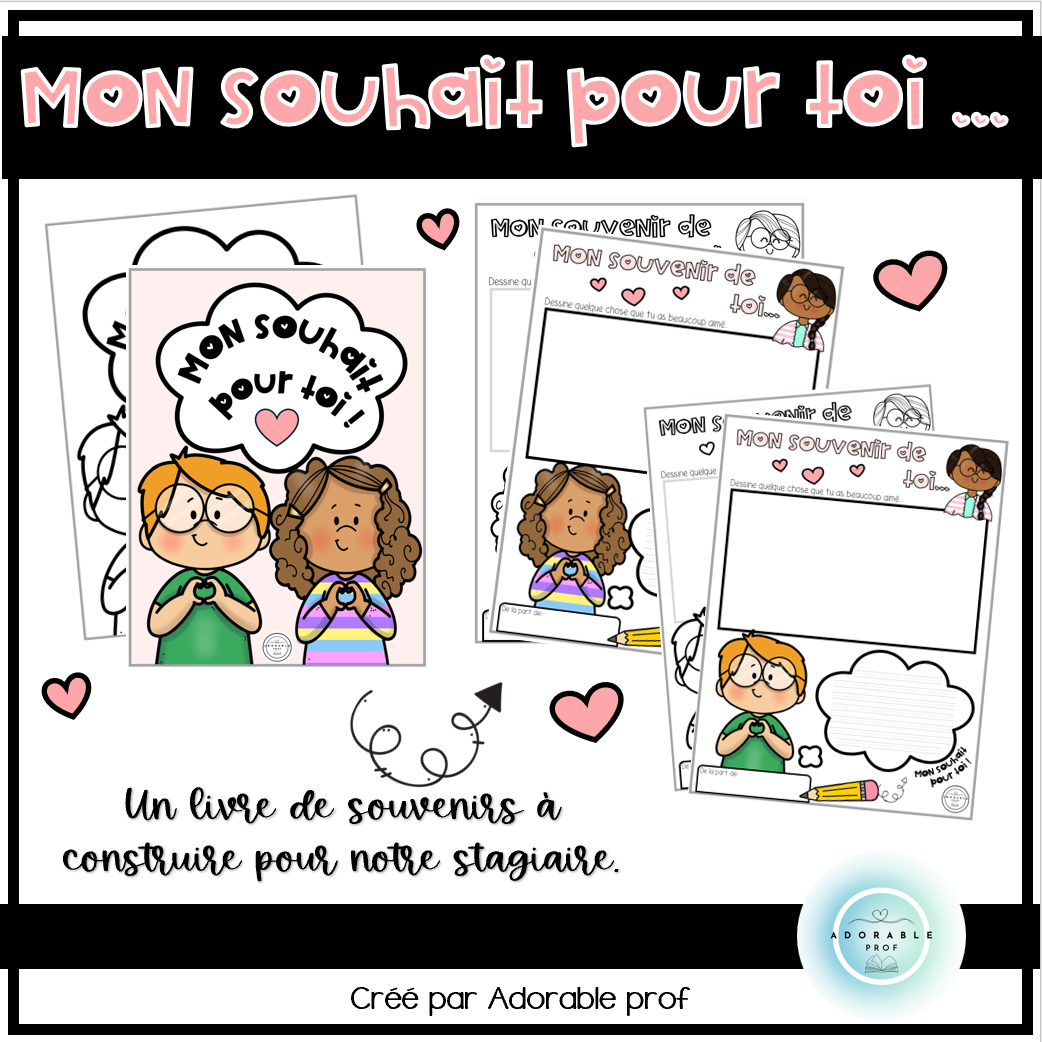 Livre-souvenir de stage- Mon souhait pour toi