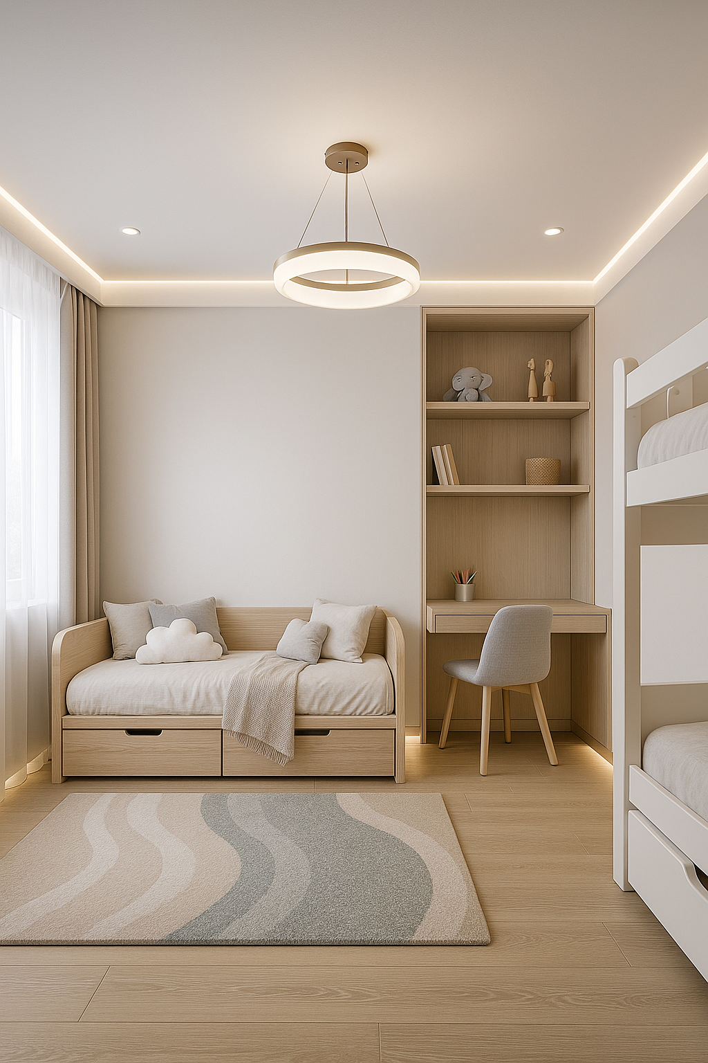 Детска стая матов таван с полилей