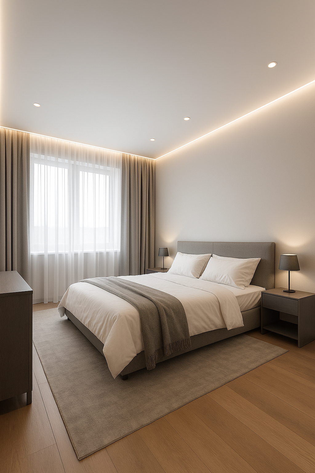 Спалня с подсветка