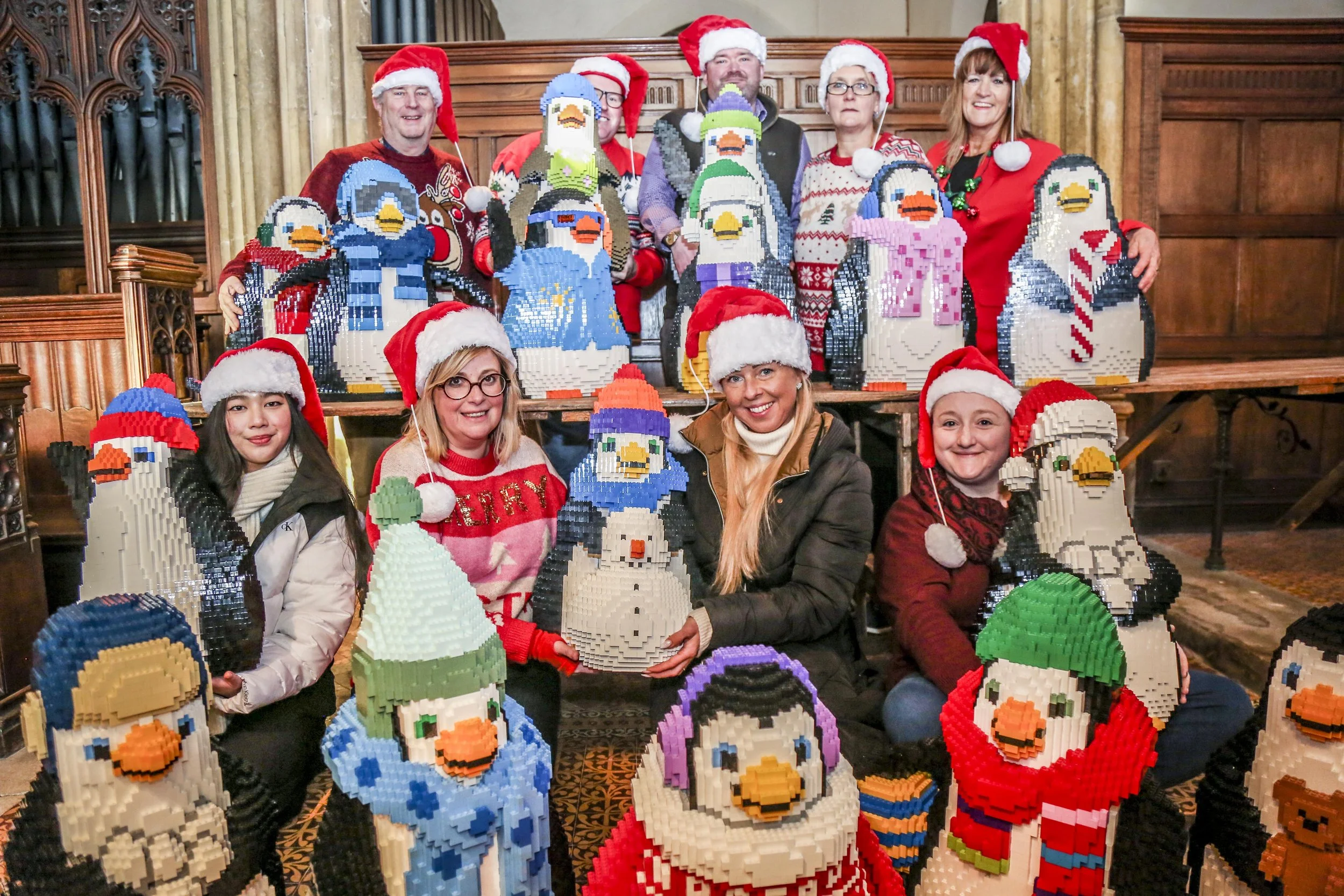 Festive Penguins Take Over Evesham for Christmas!