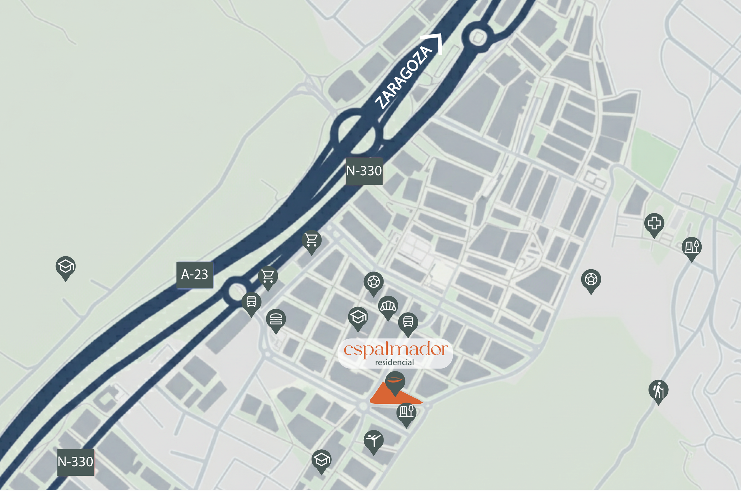 UBICACION DE ESPALMADOR RESIDENCIAL EN CUARTE DE HUERVA, ZARAGOZA