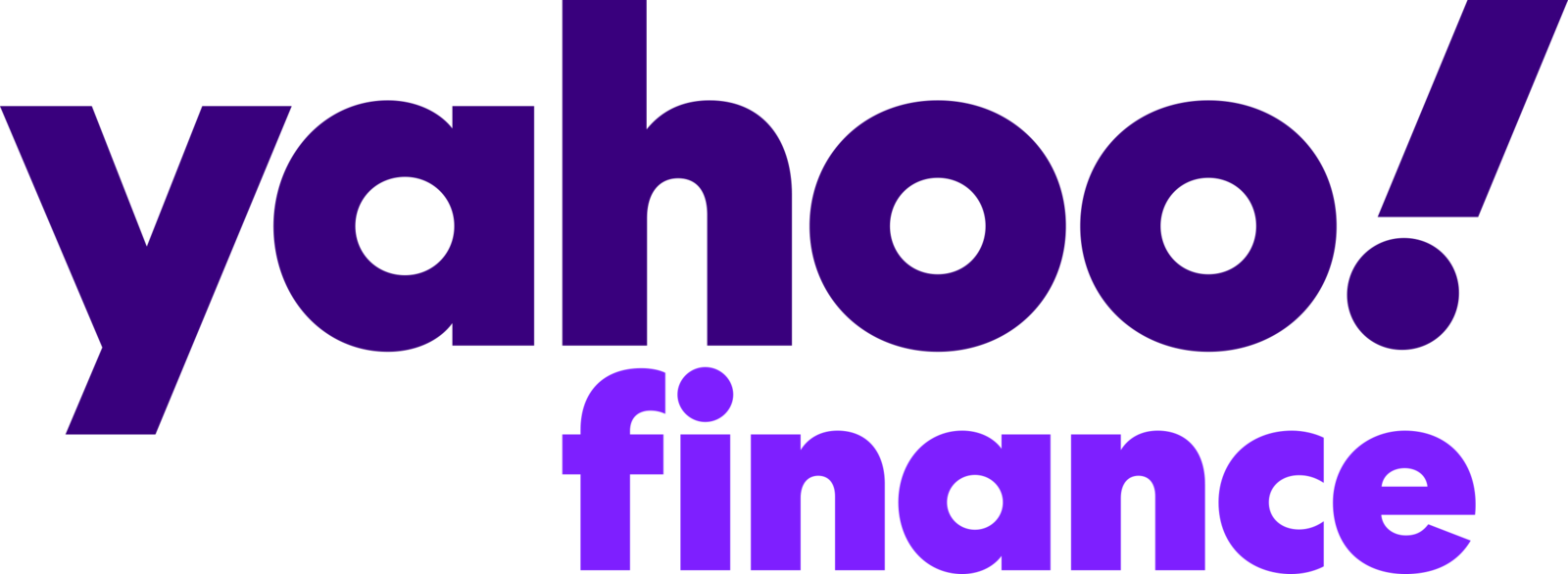 Vahoo! finance logo in purple text.