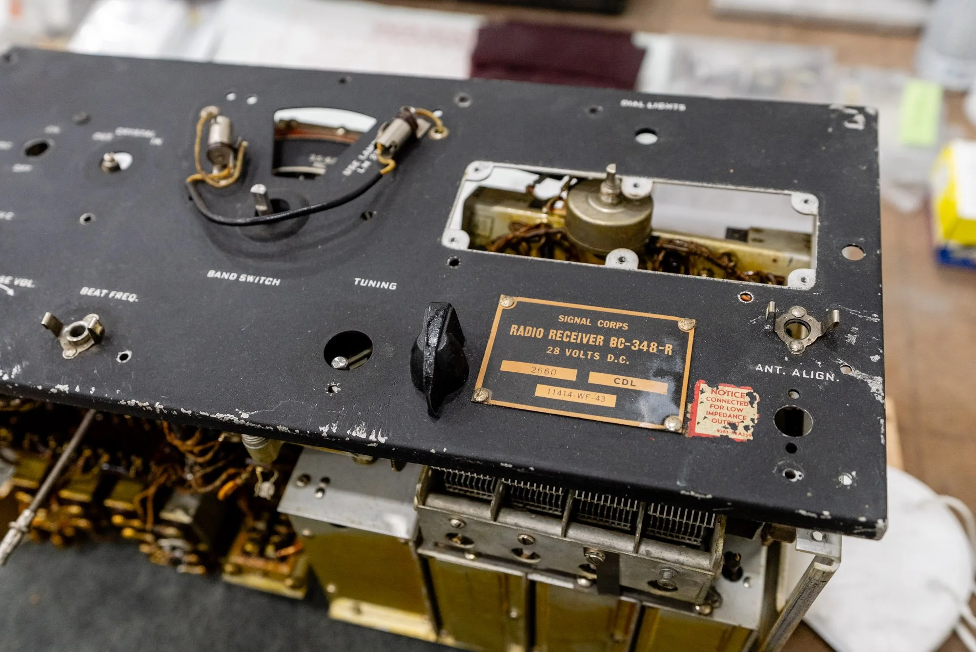 radio receiver restoration for Columbine II first air force one