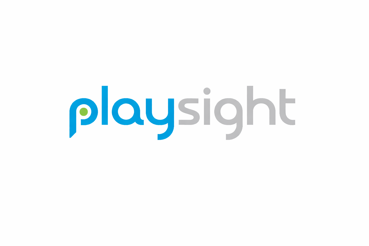 Logo of Playsight with the text 'playsight' in lowercase, partly in blue and gray, with a green dot inside the letter 'p'.
