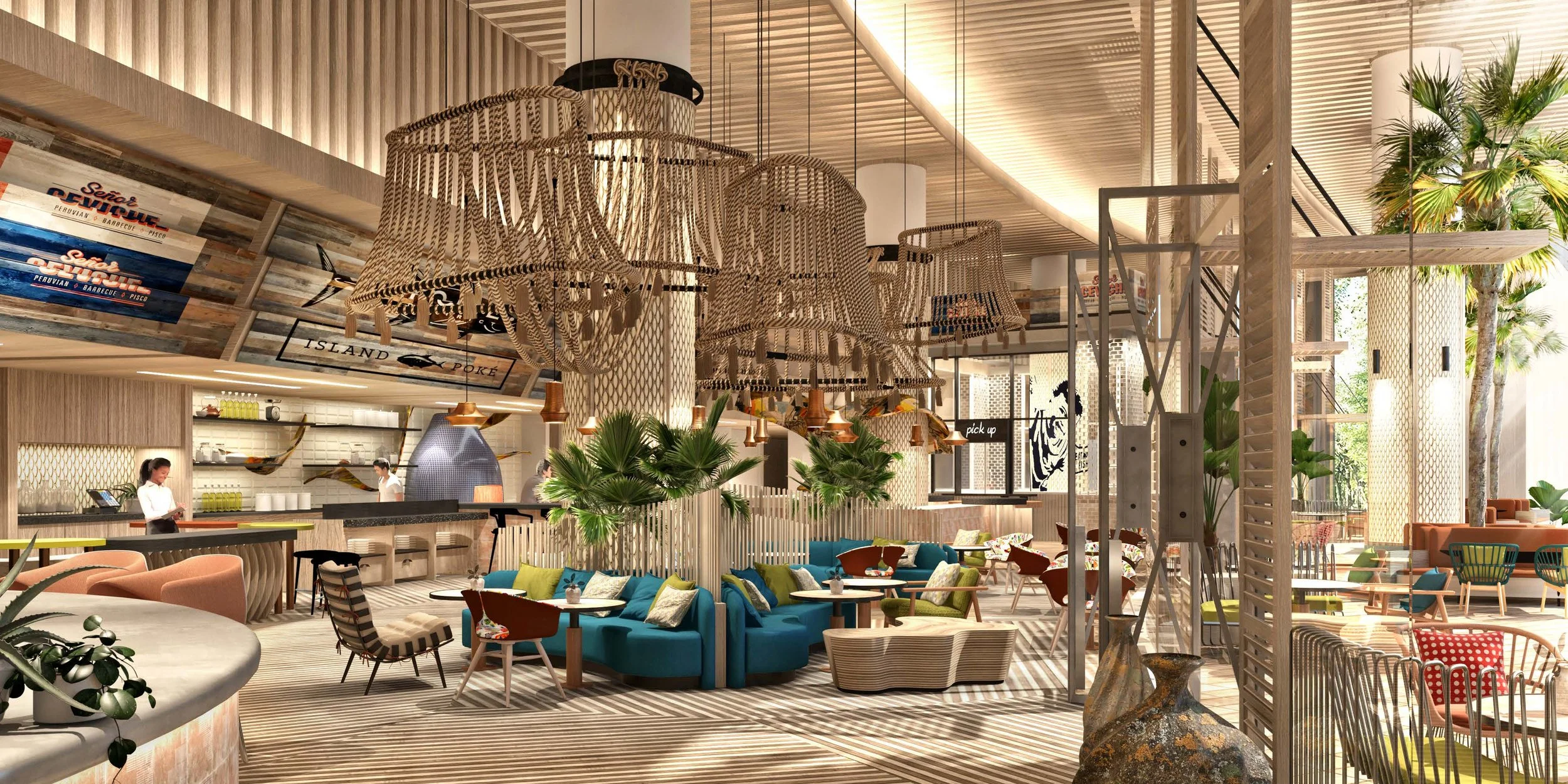 Luxury resort interior from Nate Long's hospitality design and project management work