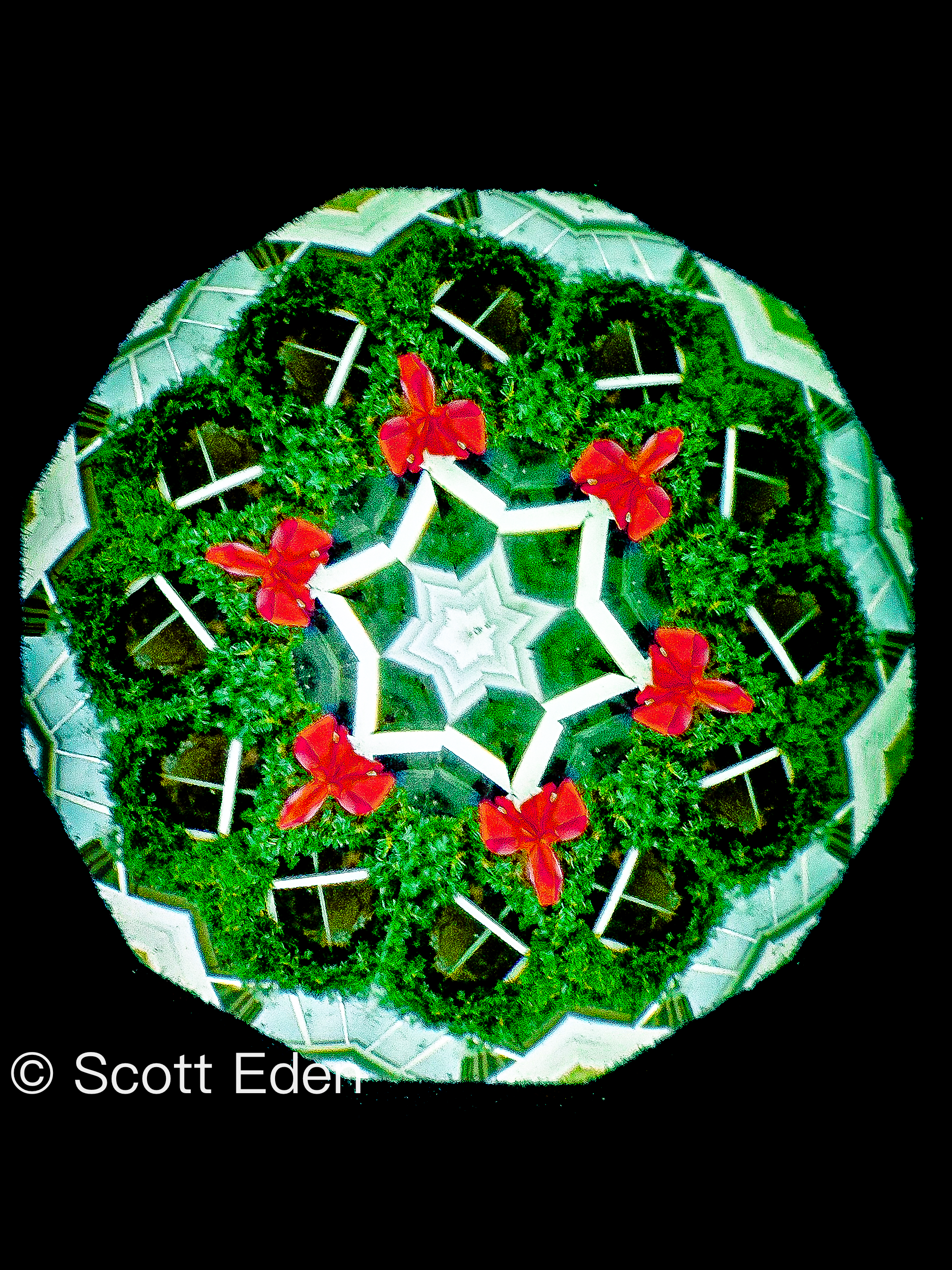 Christmas Wreath on Window