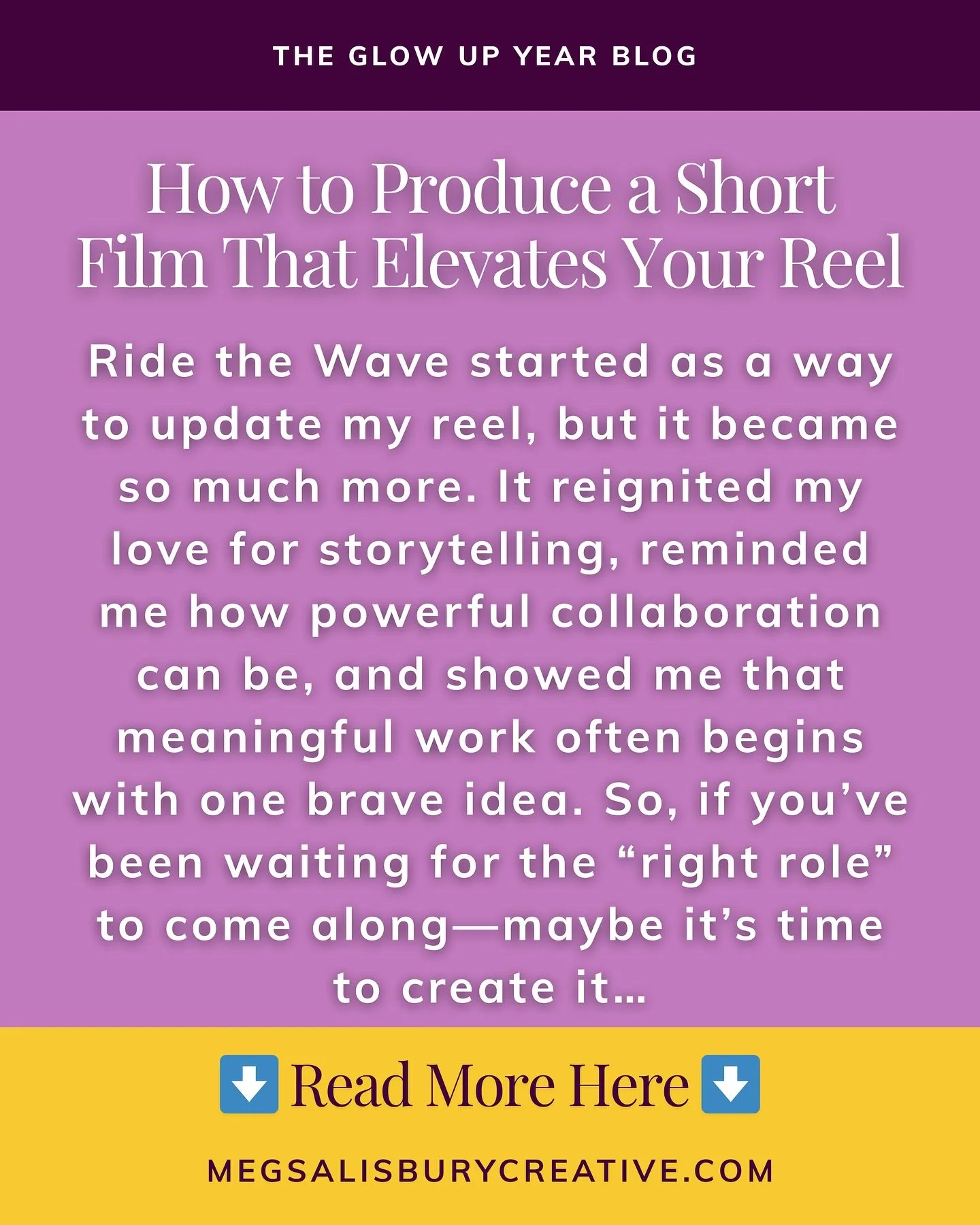 As actors, it&rsquo;s easy to feel like your next big break is just one audition away. But here&rsquo;s the truth&mdash;sometimes the most powerful roles are the ones you create for yourself.

In this week&rsquo;s blog post: 🎬 How producing your own