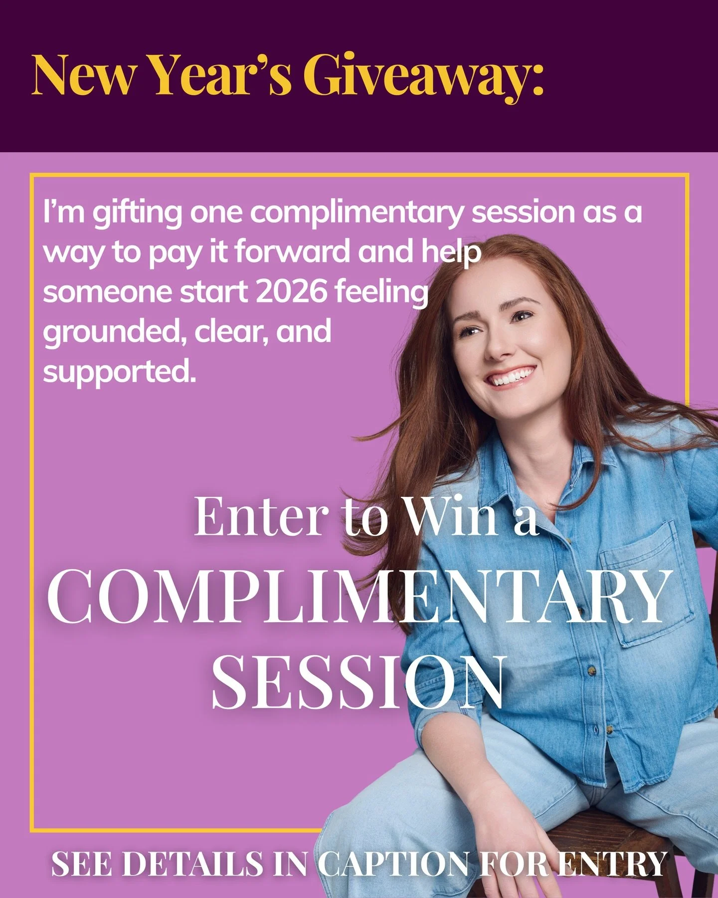 ✨ NEW YEAR&rsquo;S GIVEAWAY ✨

Actors: To kick off the new year, I&rsquo;m gifting one complimentary 1:1 session to support someone who&rsquo;s ready to clear what&rsquo;s been holding them back and step into 2026 with intention and clarity.

This is