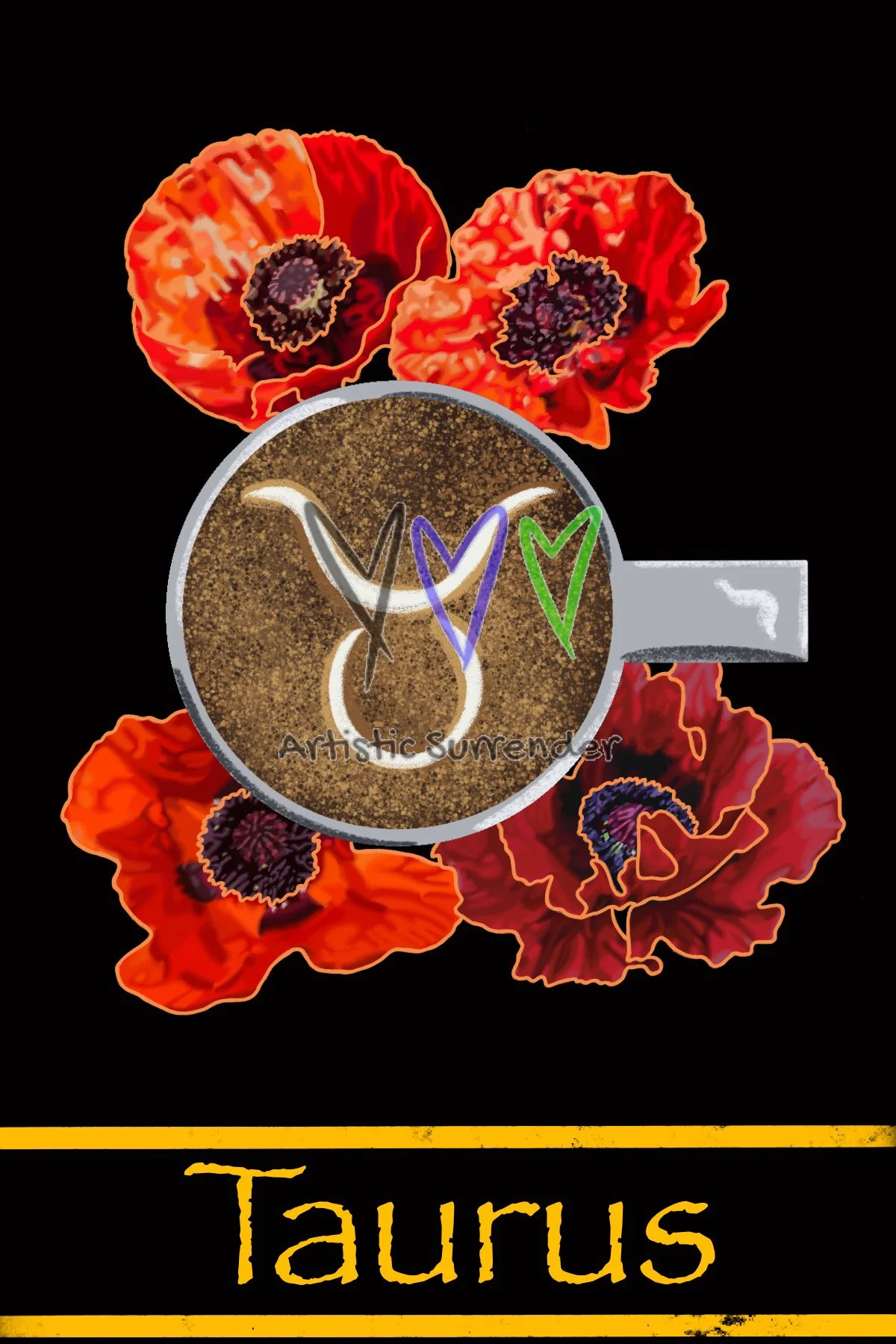 Taurus Astrology Latte Art | Zodiac Digital Download