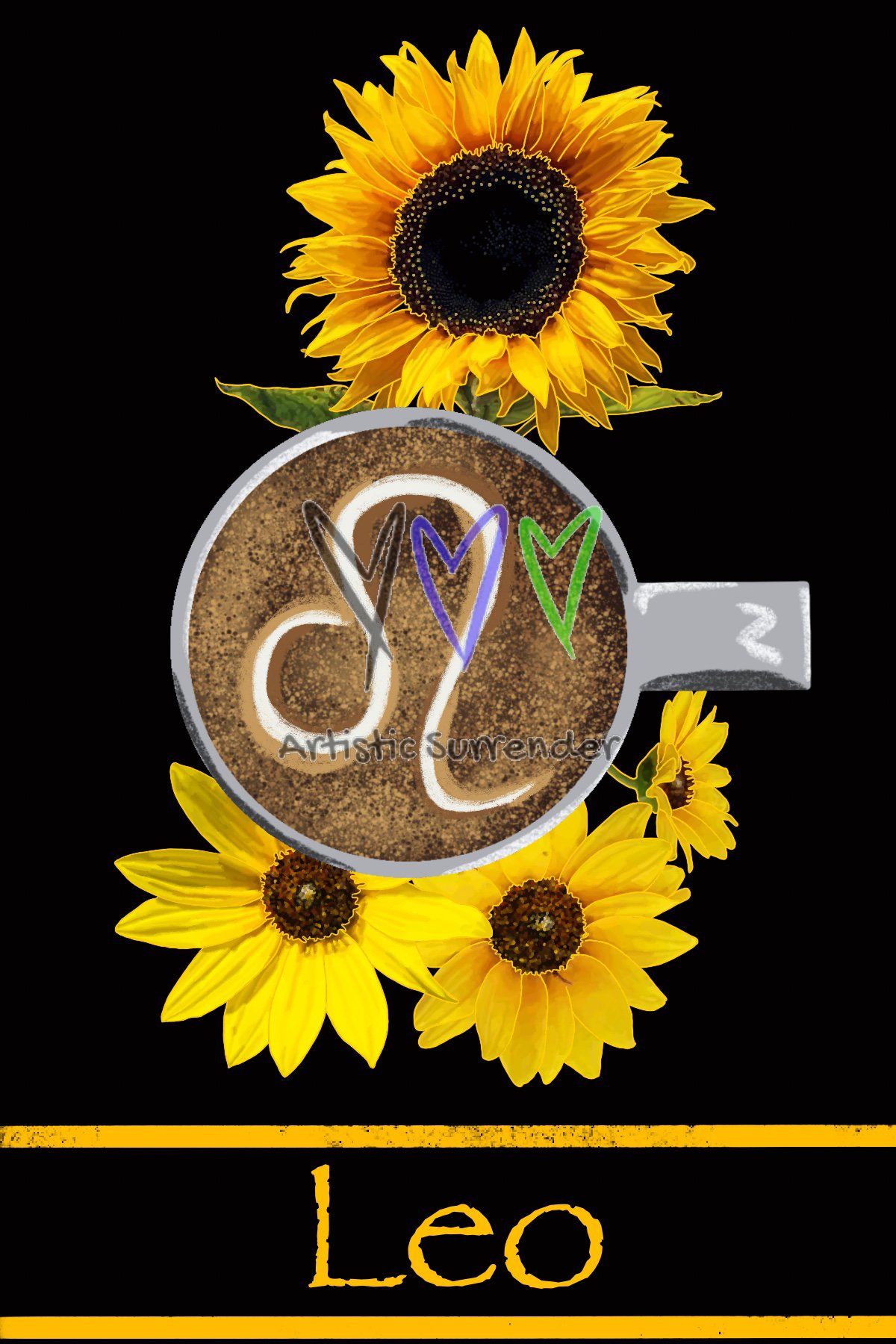 Leo Astrology Latte Art | Zodiac Digital Download