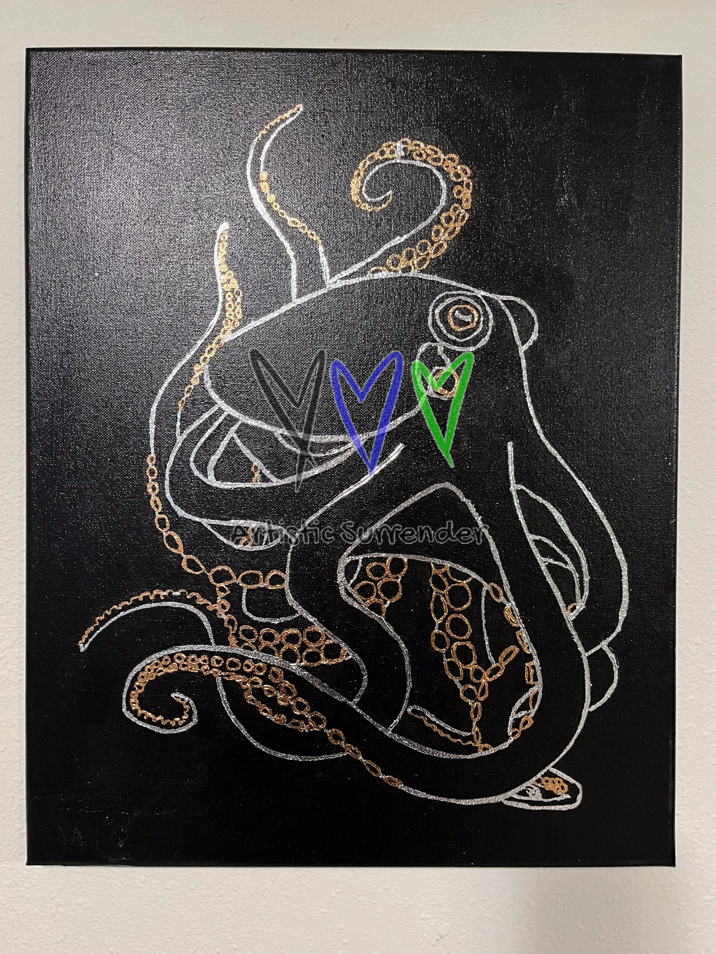 Silver Current - Metal Leaf Octopus