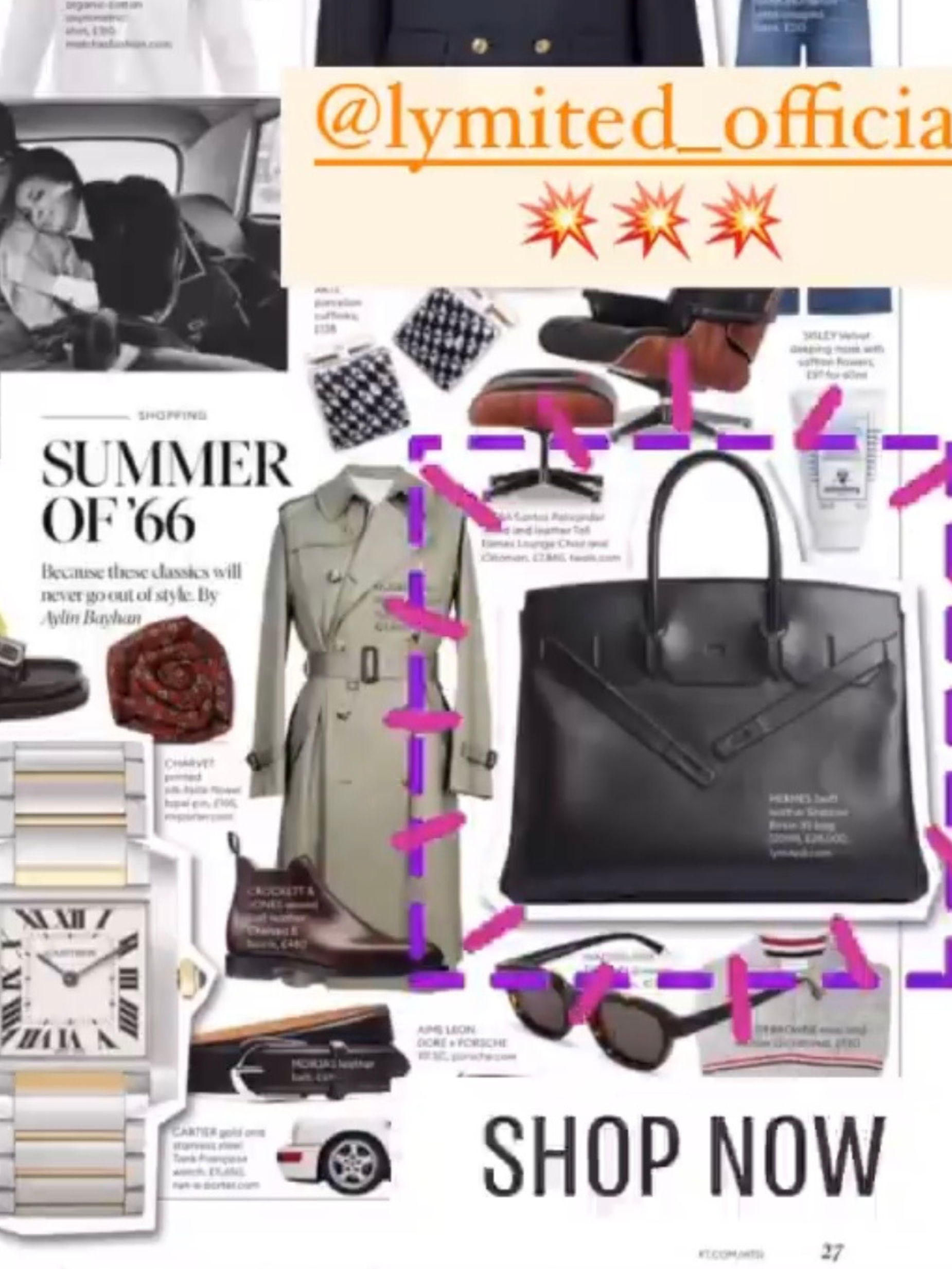 Hermès Birkin Shadow featured on FT How to Spend It.