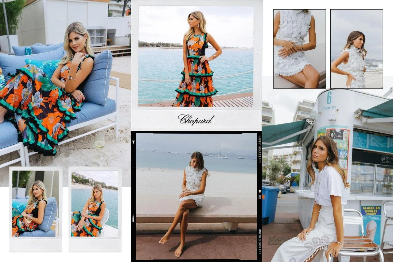 Lala Rudge in gala dresses wearing Chopard jewellery