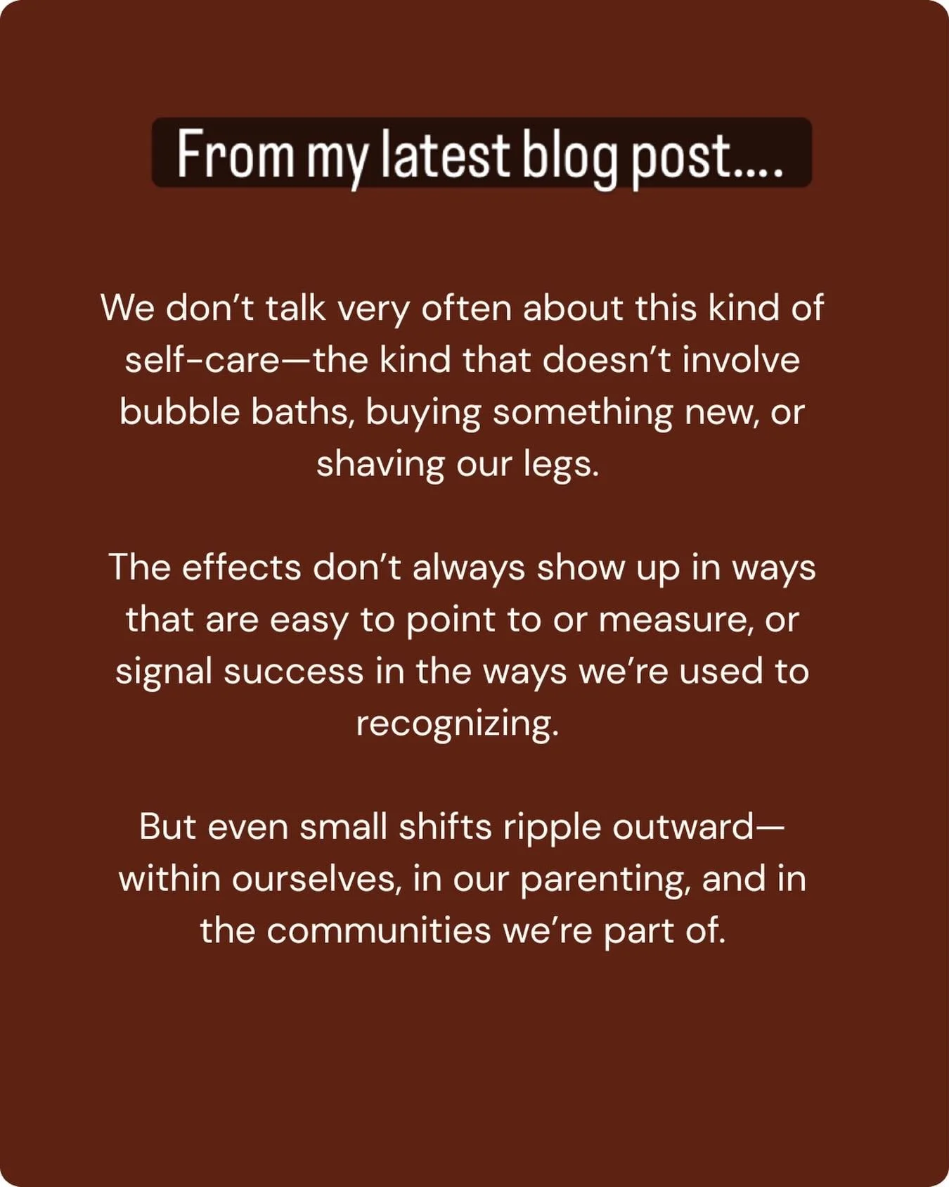 Caring for ourselves in ways that haven&rsquo;t always been rewarded can feel unfamiliar at first.

But over time, something starts to feel different&mdash;
in how you are with yourself,
with your kids,
and with the people around you. 

Visit the lin