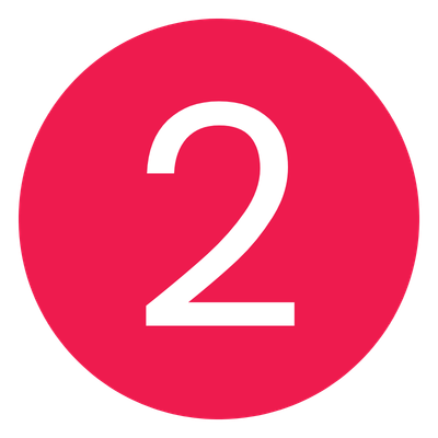 Pink circle with the white number '2' in the center.