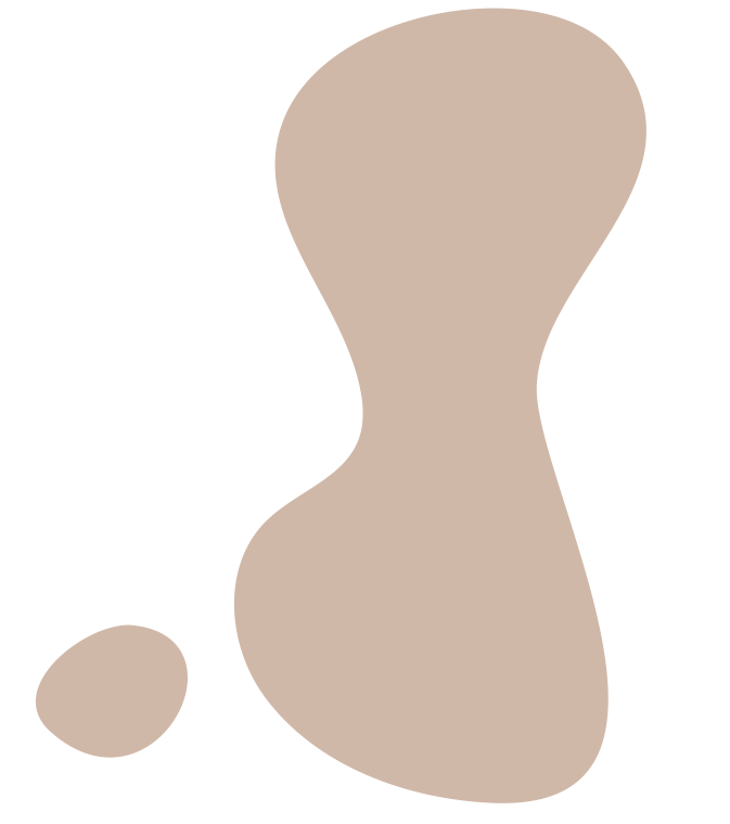 Abstract beige shapes on a black background.