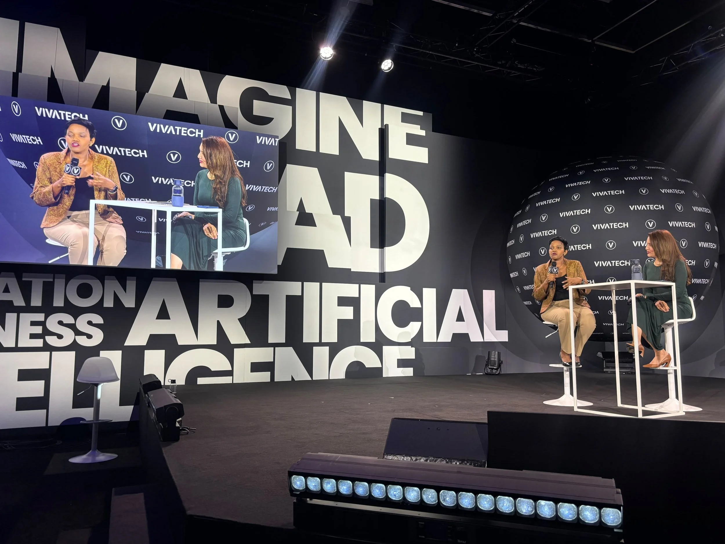 VivaTech's AI stage discussing AI apps and chatbots to reach diverse and remote African communities