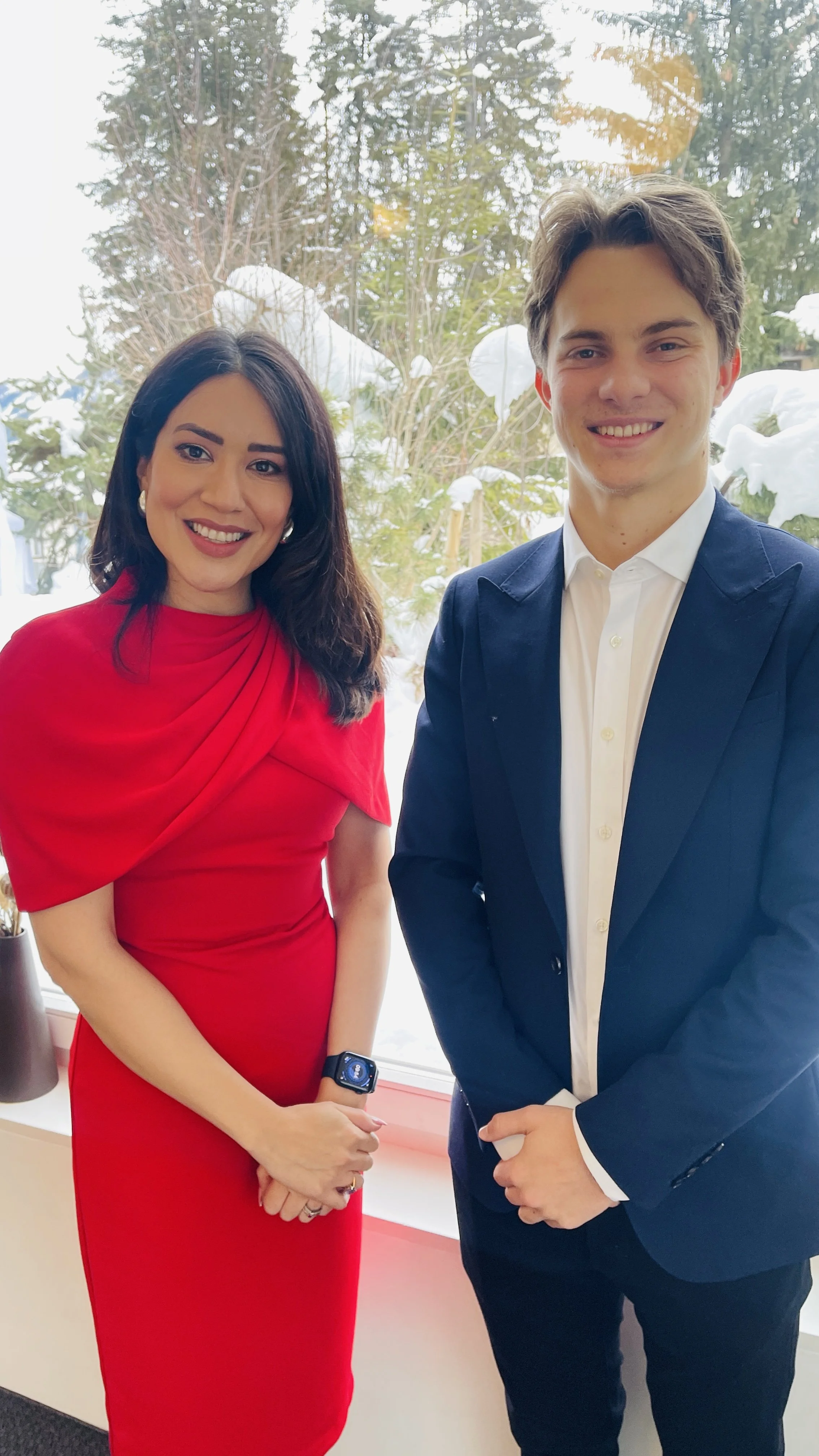 Interviewing Oscar Piastri, McLaren Formula One driver, for CNBC