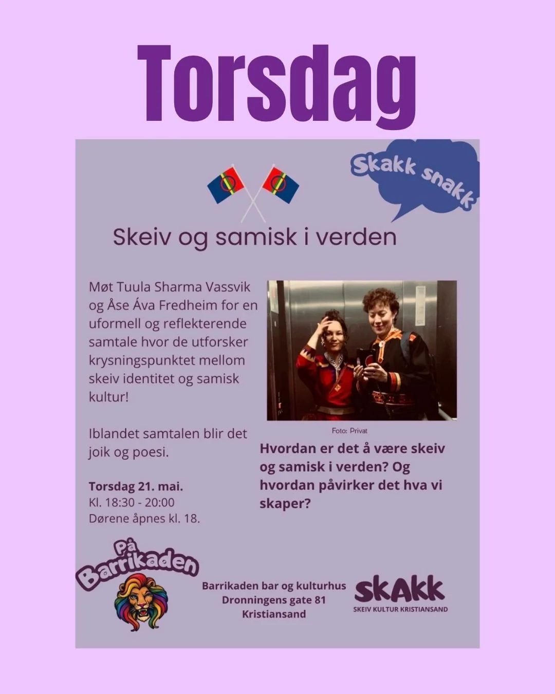 I kveld blir det SKAKK SNAKK, radiobingo og karaoke💅 Ta turen da vel!⭐️