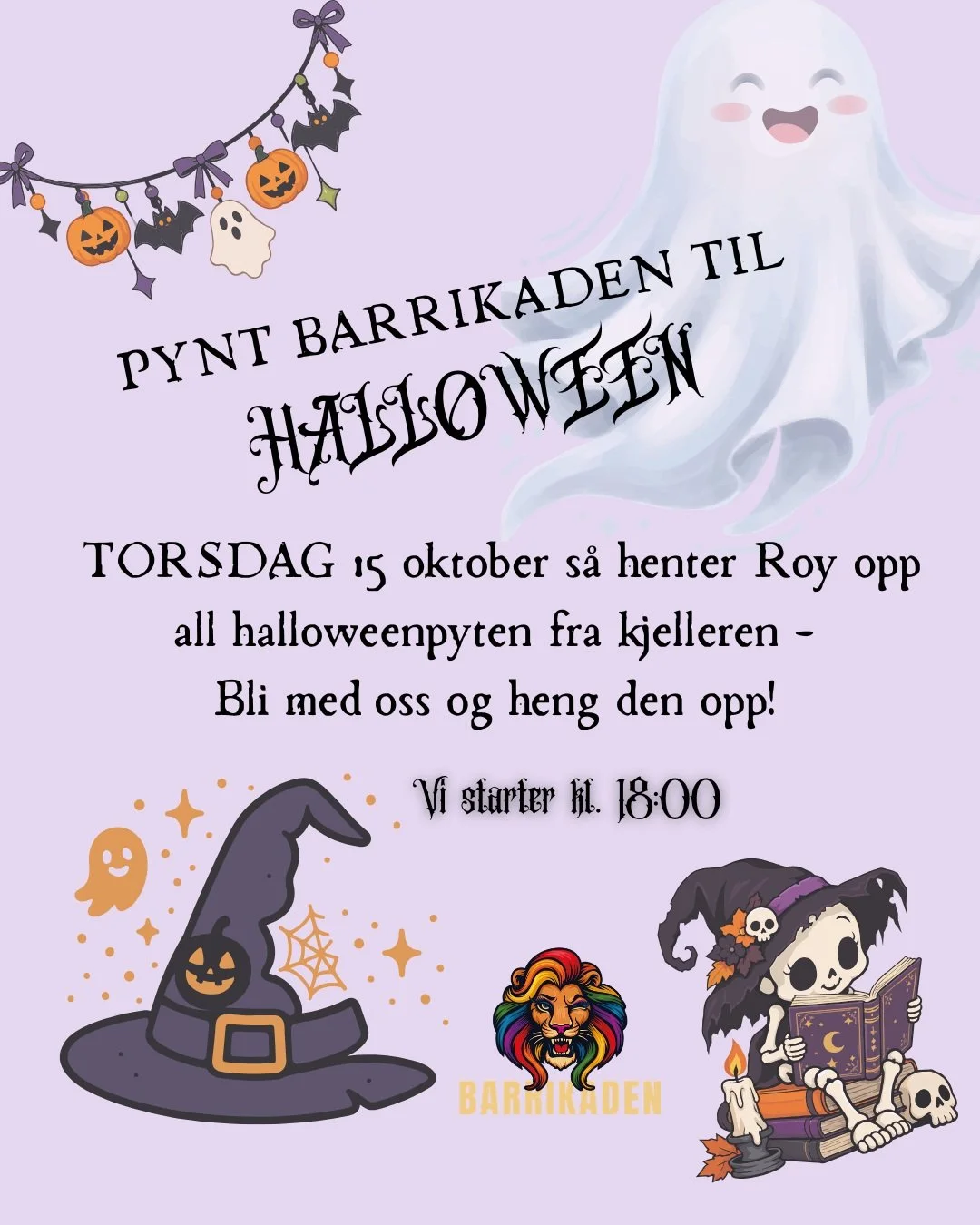 This is halloween - this is halloween! 

Det er p&aring; tide &aring; pynte til den G&Oslash;YESTE SESONGEN p&aring; Barrikaden - Haaaaalloooweeen! 

Vi har allerede en konkurranse g&aring;ende hvor du kan sende inn din beste DRAGCULA (helst uten mye