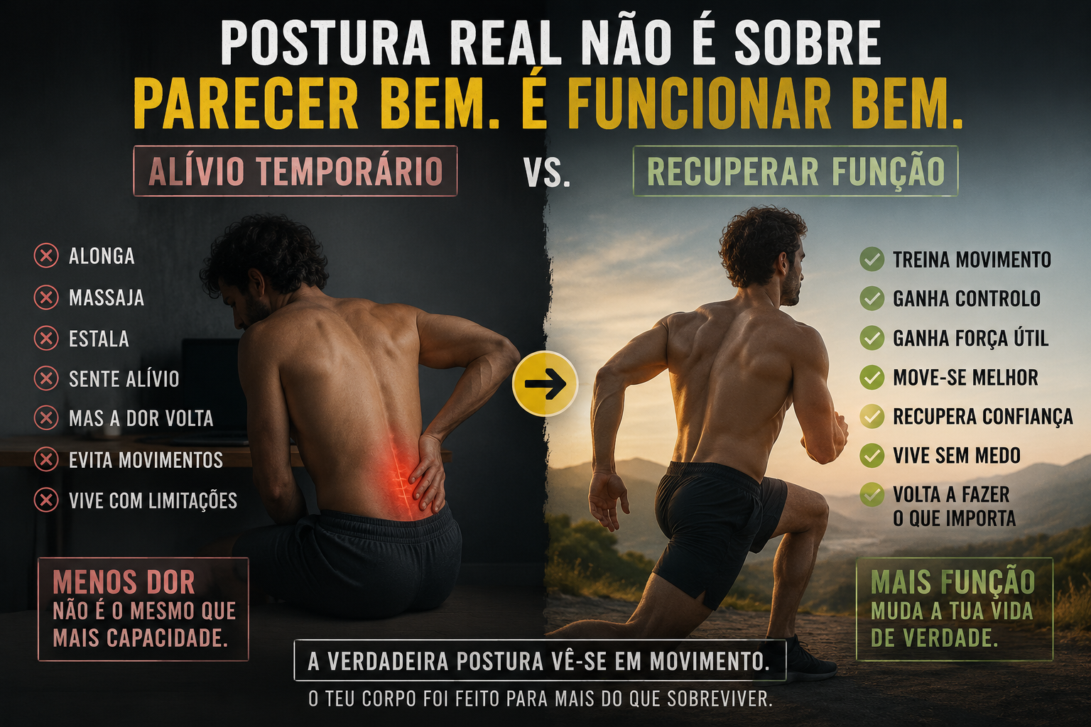 A tua postura não está “má”. O teu corpo é que já não consegue lidar com o que lhe pedes.