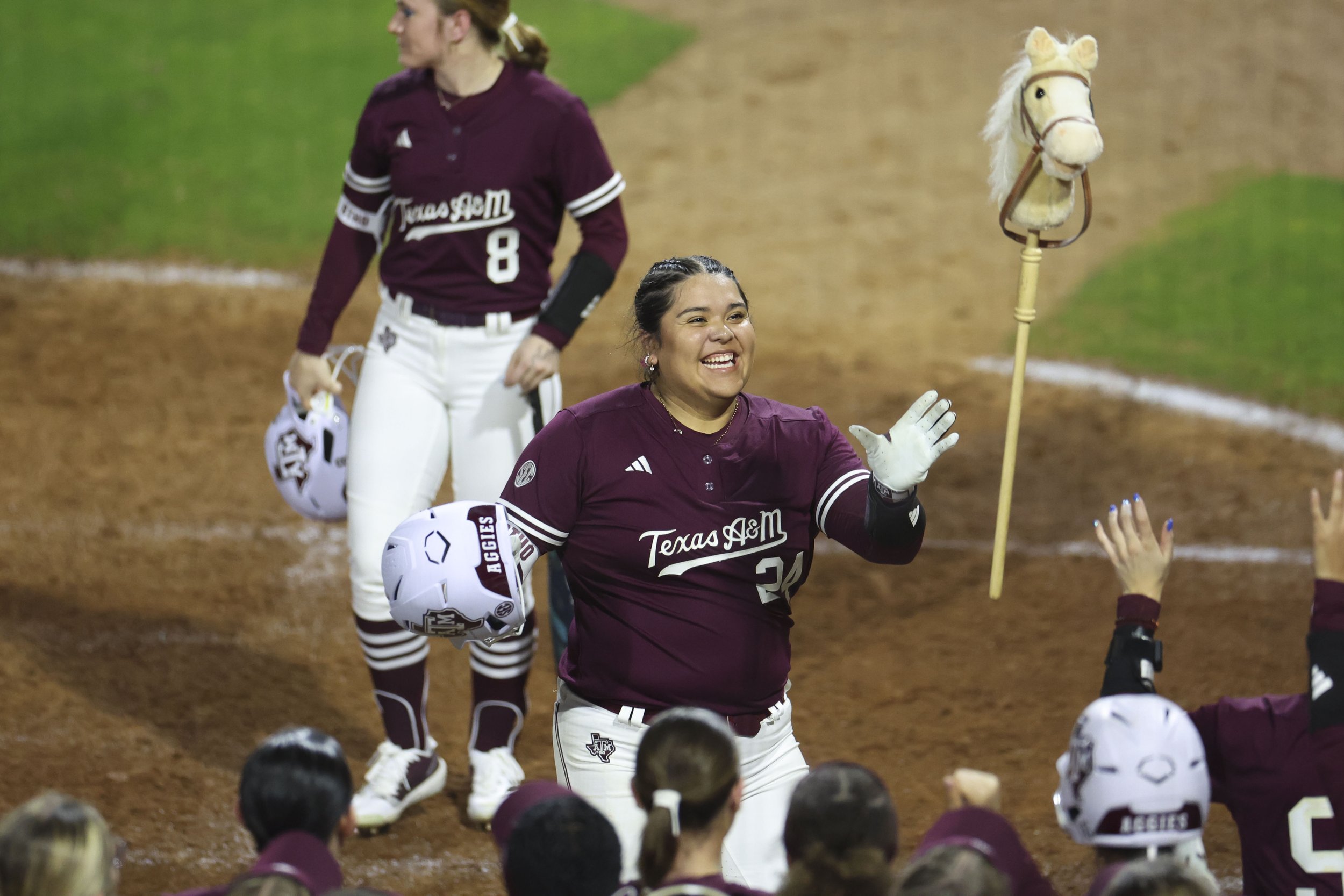 Mya Perez, stick horse, Aggies