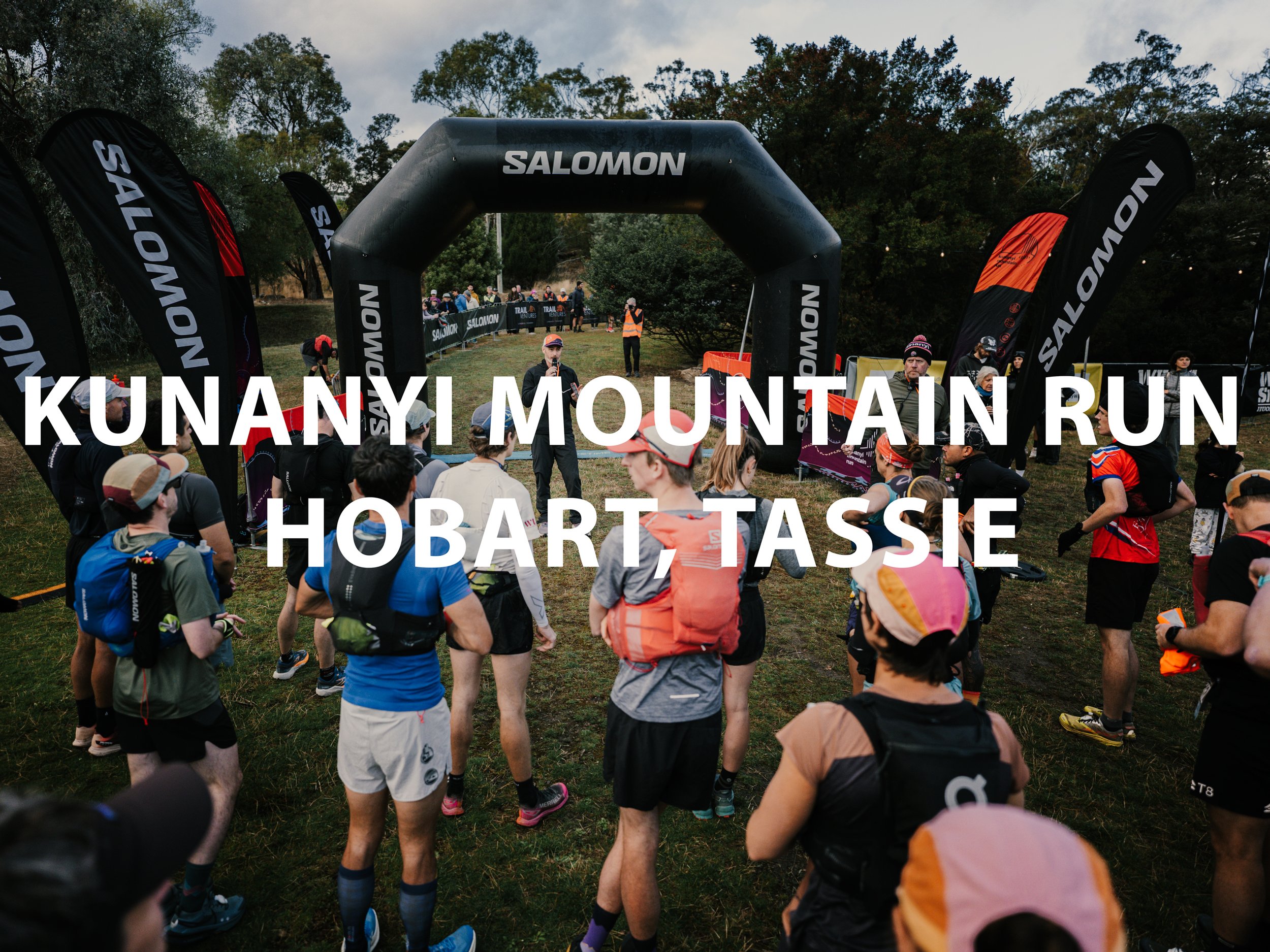 trail race in tasmania australia outside brisbane queensland australia. mountain running and trail running photo of event coverage and community of runners together in crowd compelling and energetic