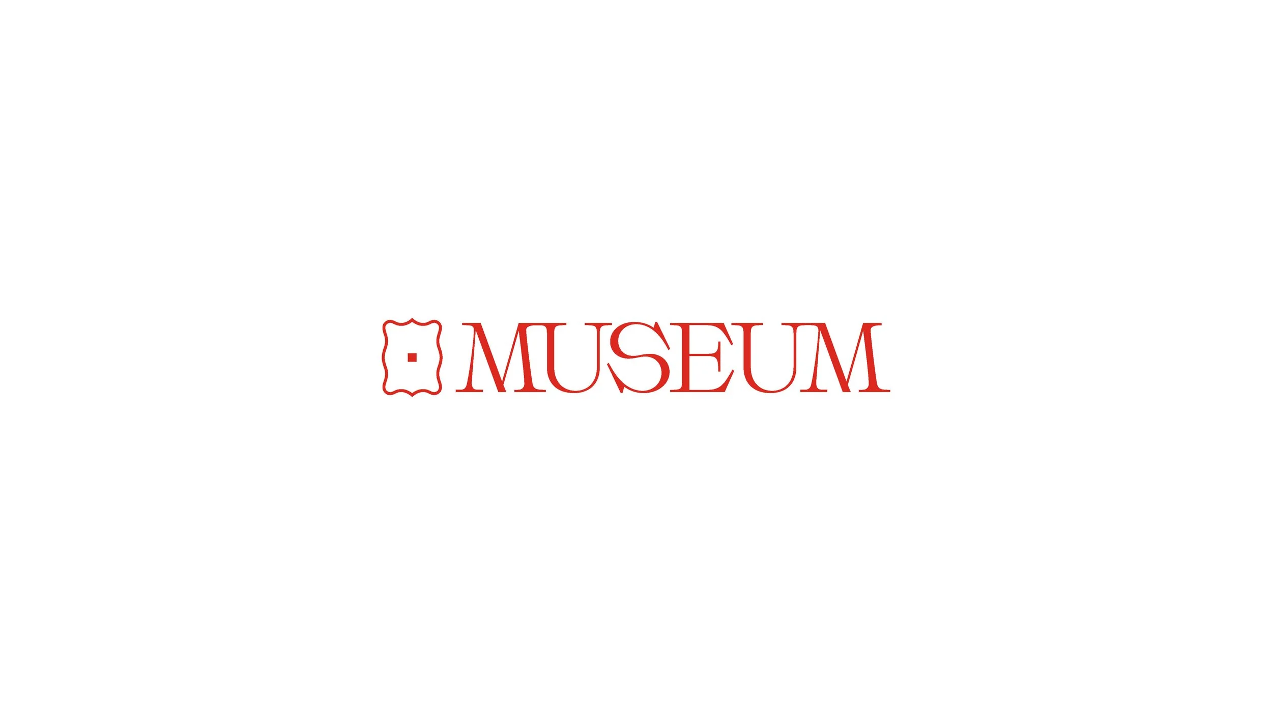 Museum logo in red text with a decorative square outline to the left of the word 'MUSEUM'.
